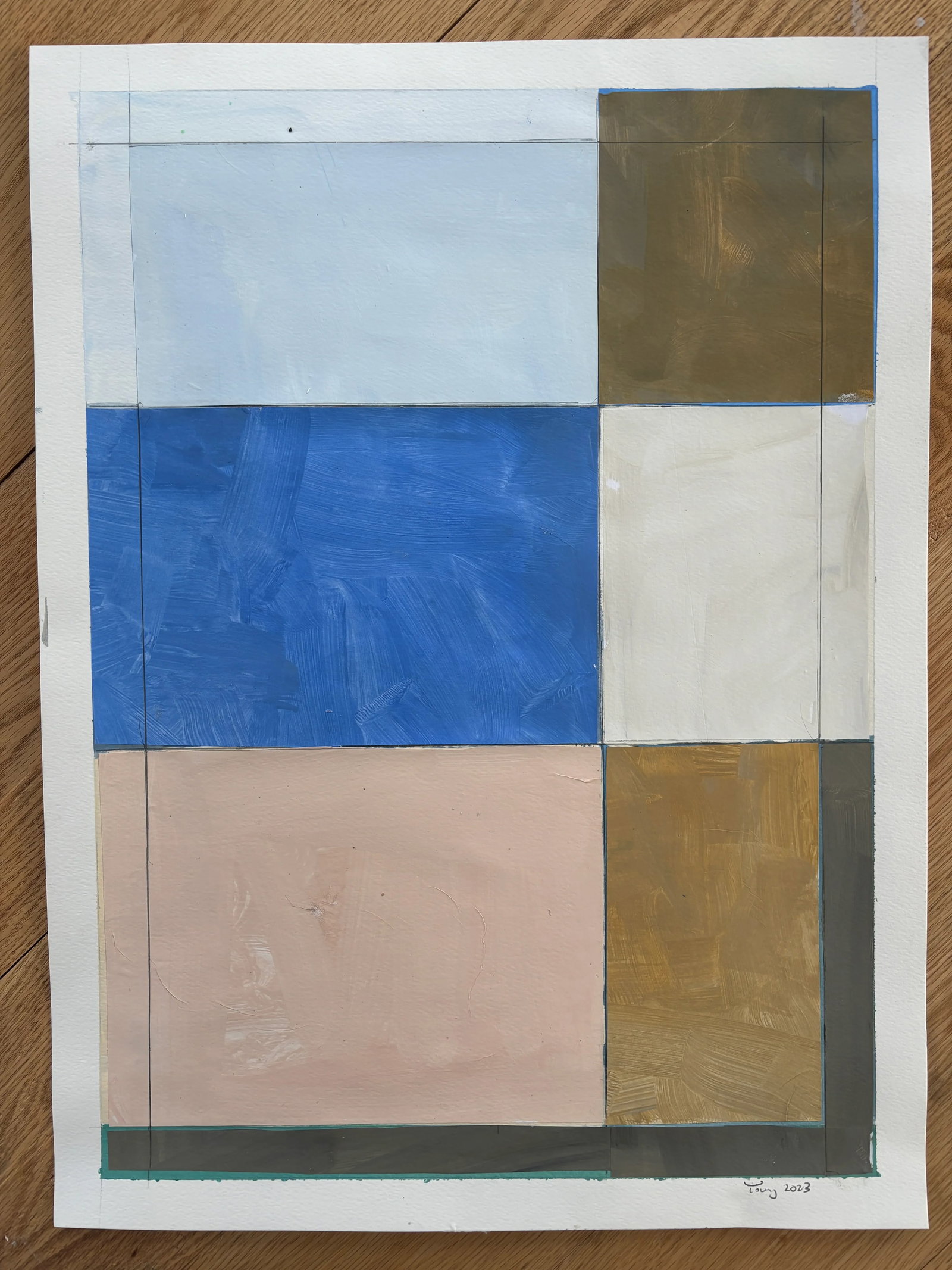 Lake Series, Abstract Landscape Work on Paper by Bryan Young - 5