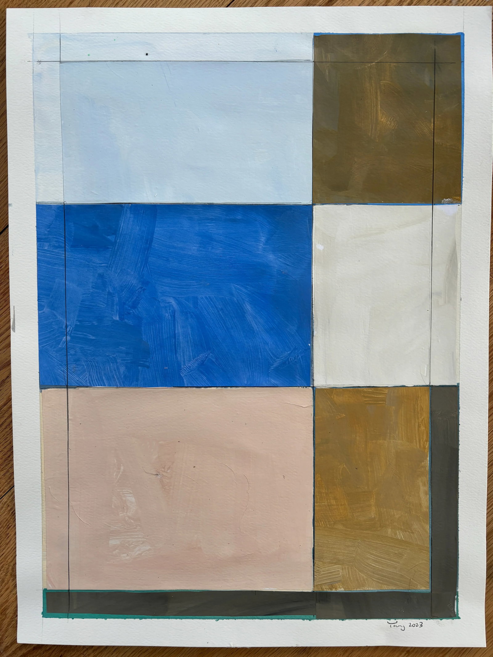 Lake Series, Abstract Landscape Work on Paper by Bryan Young - 6
