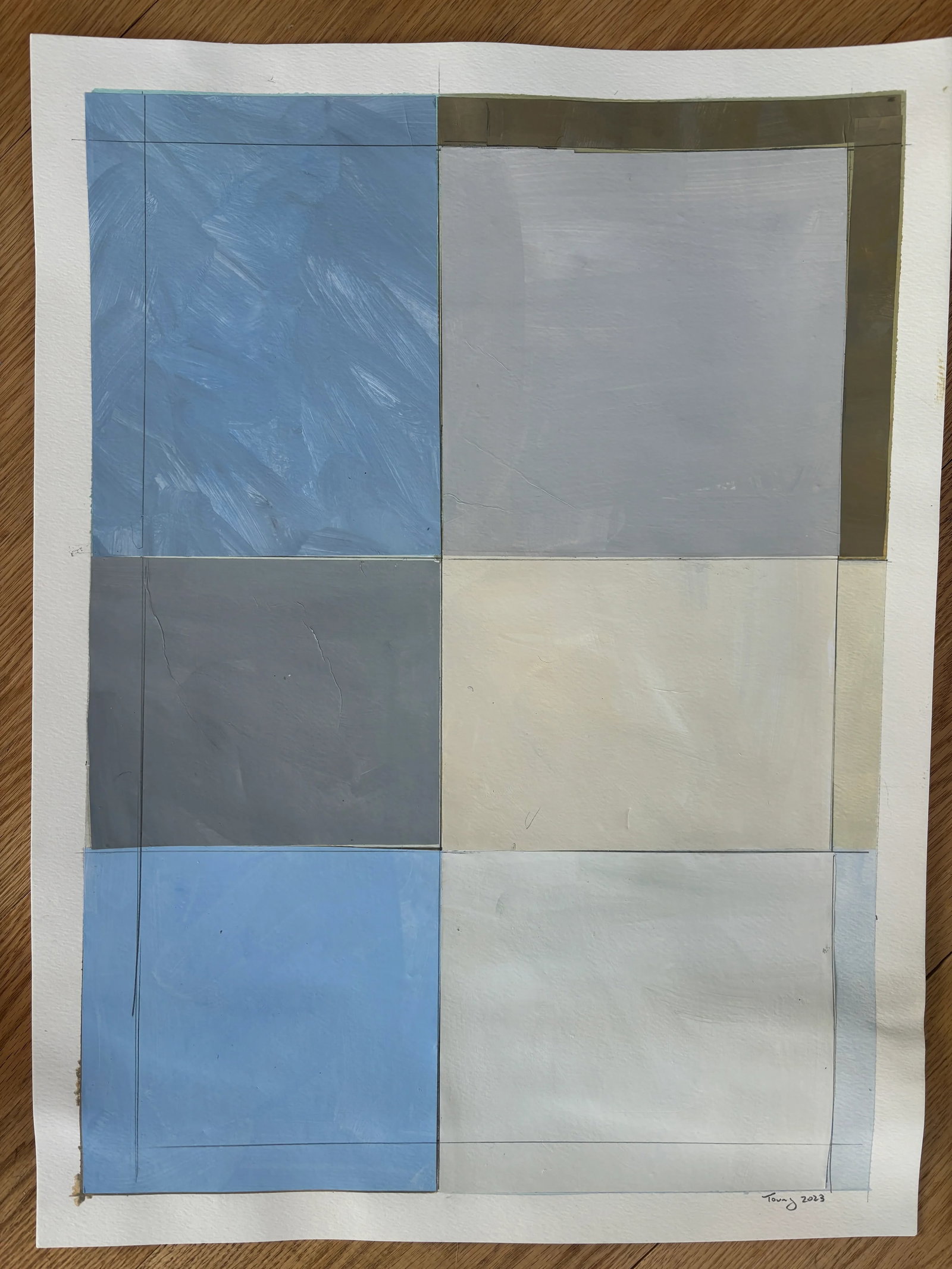 Lake Series, Abstract Landscape Work on Paper by Bryan Young - 10