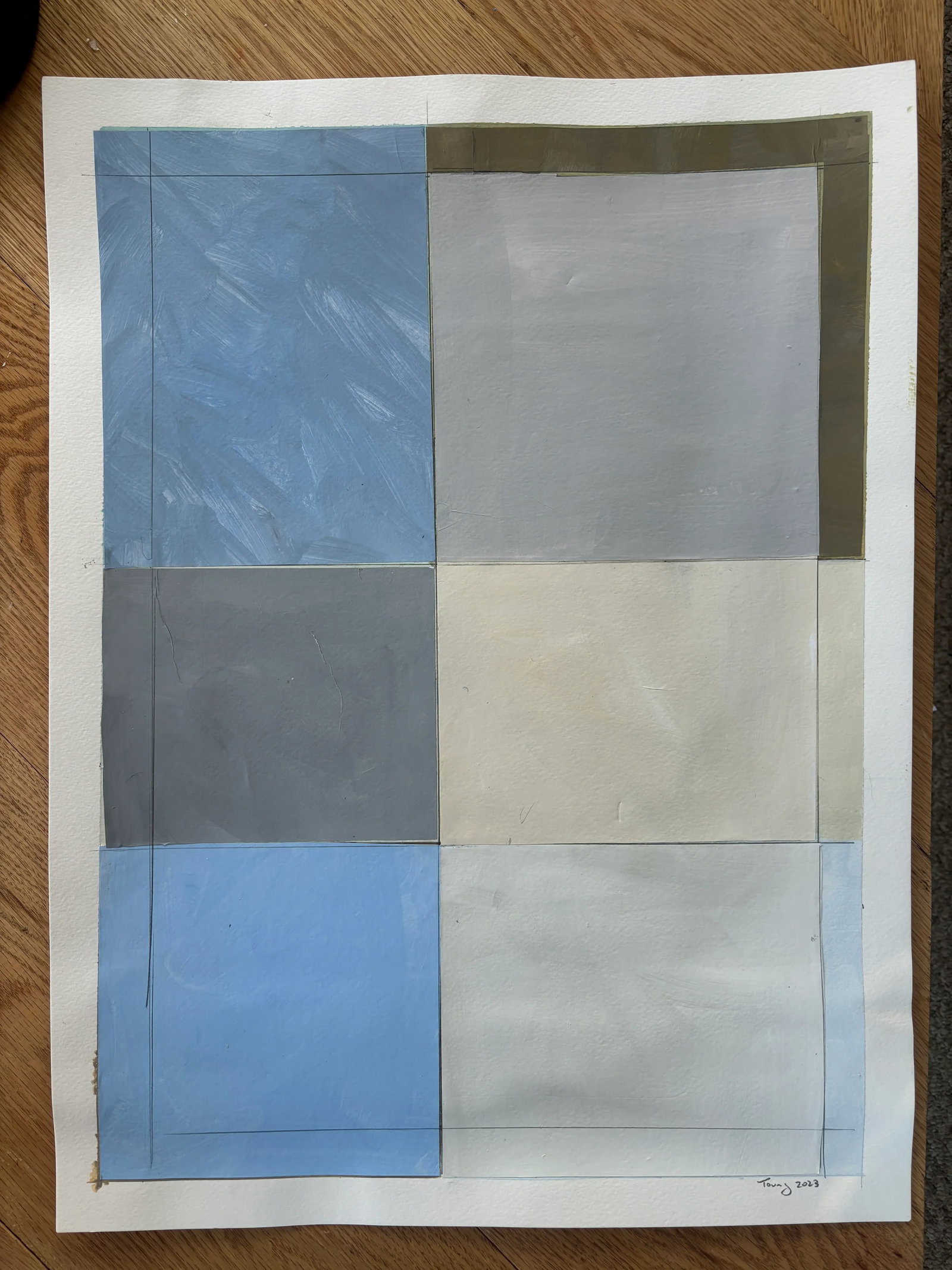 Lake Series, Abstract Landscape Work on Paper by Bryan Young - 11