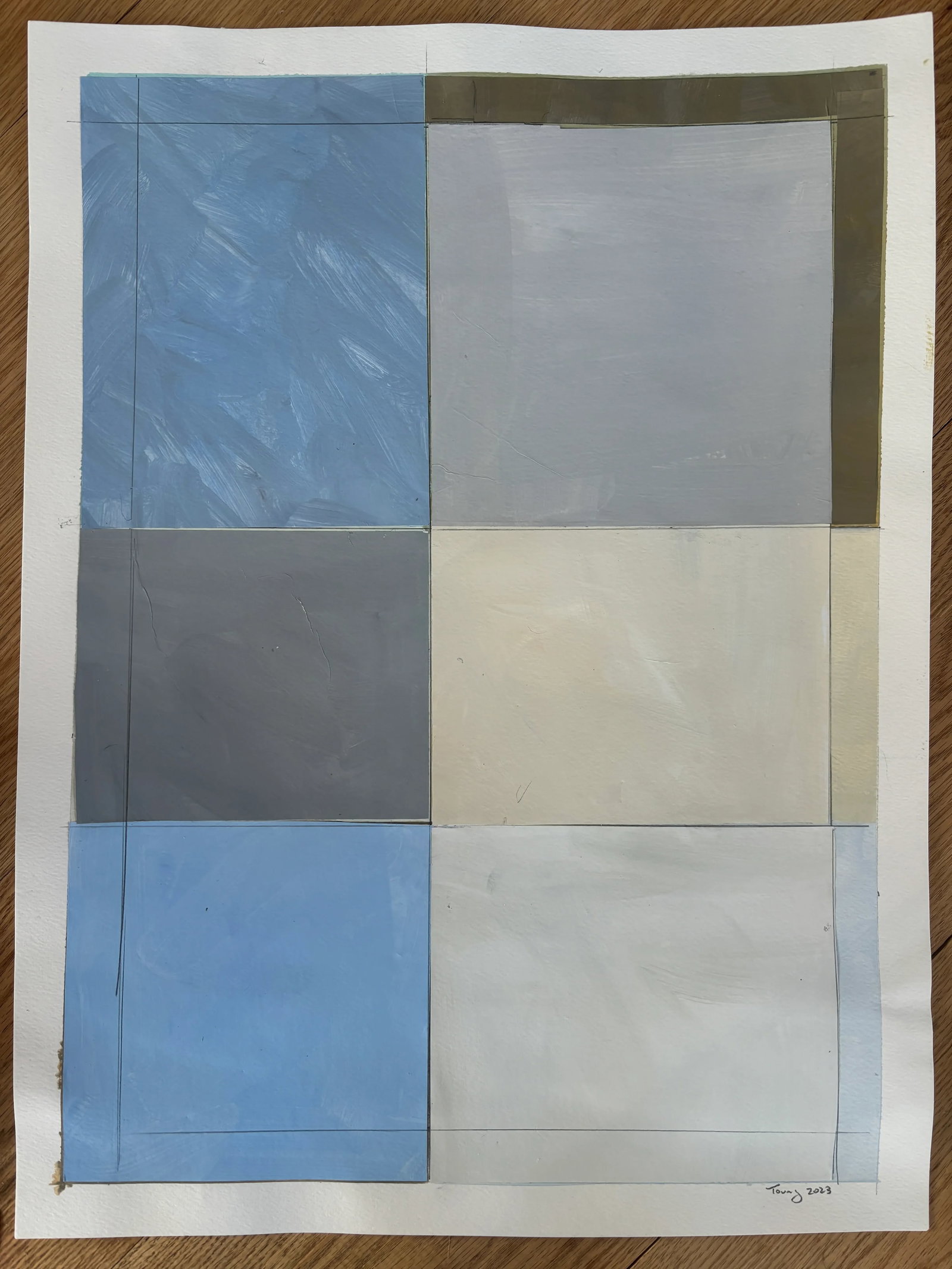 Lake Series, Abstract Landscape Work on Paper by Bryan Young - 3