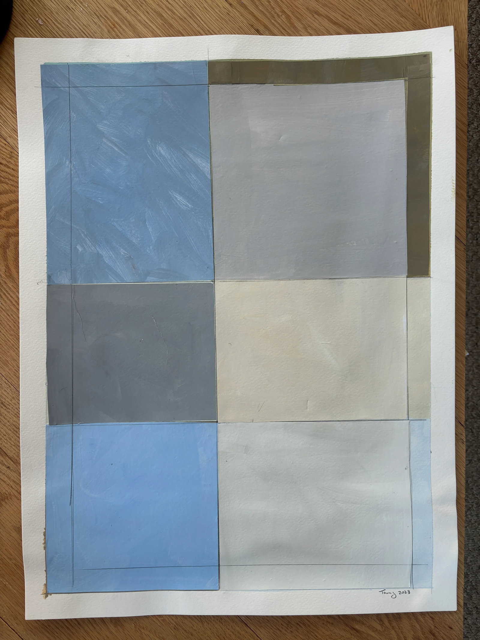 Lake Series, Abstract Landscape Work on Paper by Bryan Young - 4