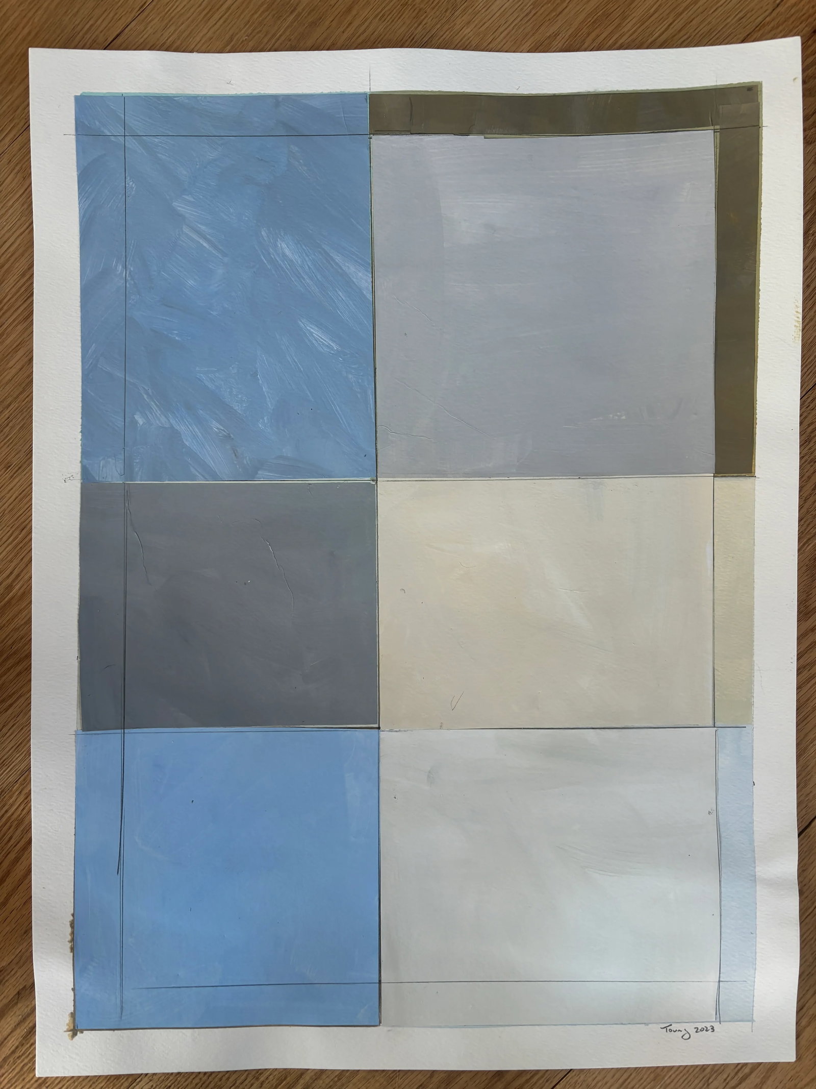 Lake Series, Abstract Landscape Work on Paper by Bryan Young - 9