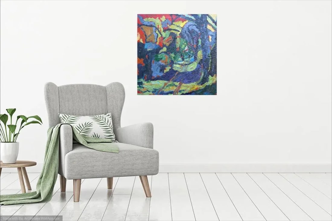 Path in the Woods in France Oil Painting Framed - 5