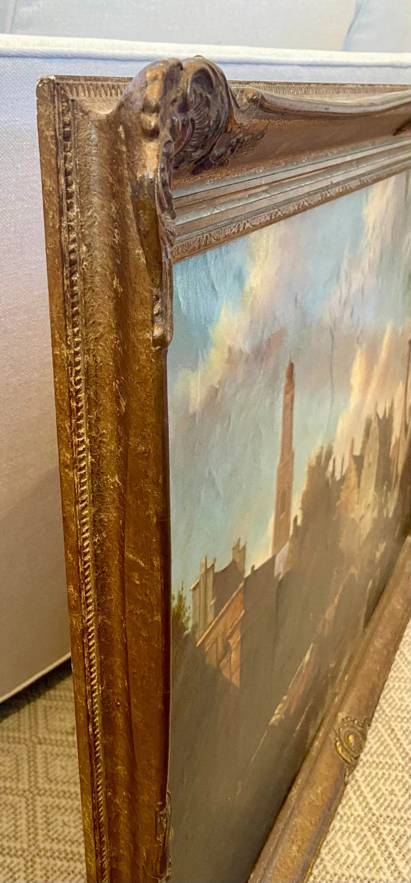 Old Masters Style Dutch Landscape Painting by Leon Arie Feijen, Ornately Framed - 10