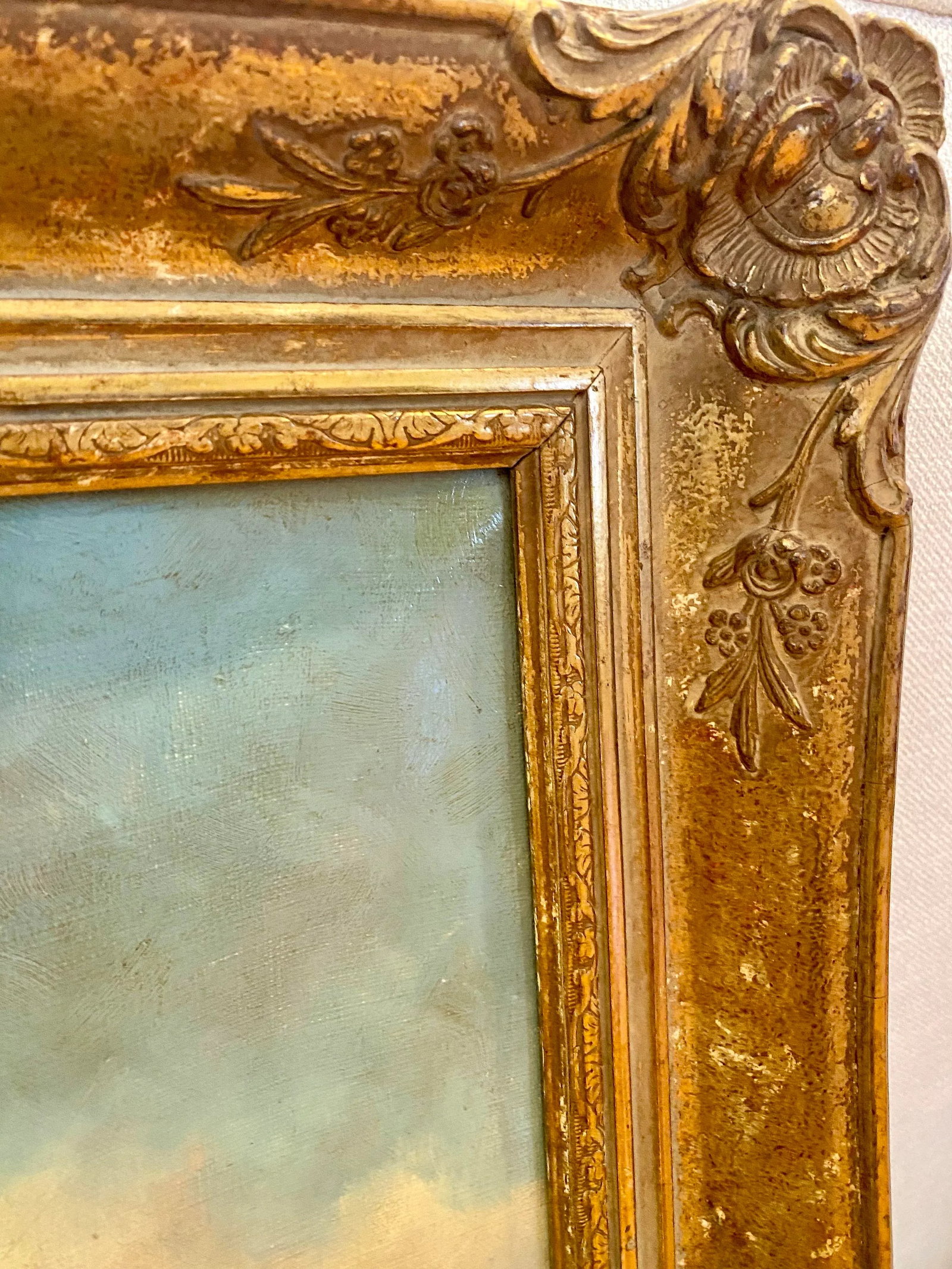 Old Masters Style Dutch Landscape Painting by Leon Arie Feijen, Ornately Framed - 2