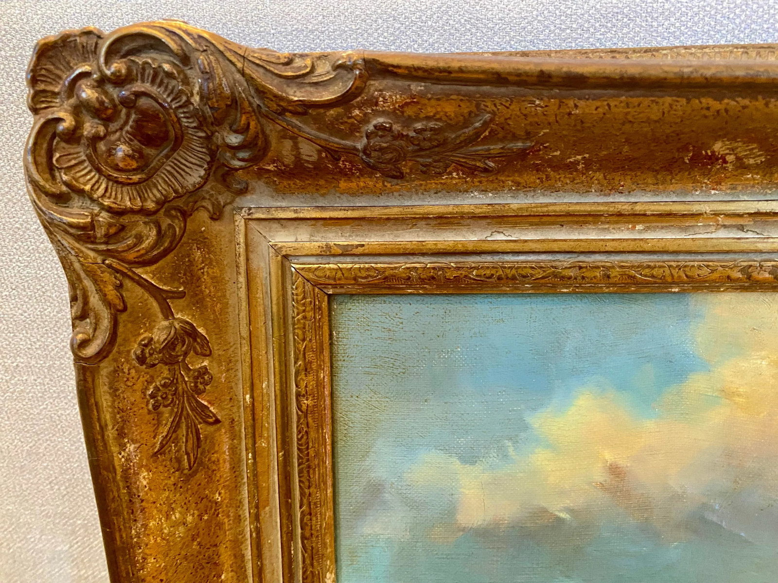 Old Masters Style Dutch Landscape Painting by Leon Arie Feijen, Ornately Framed - 4