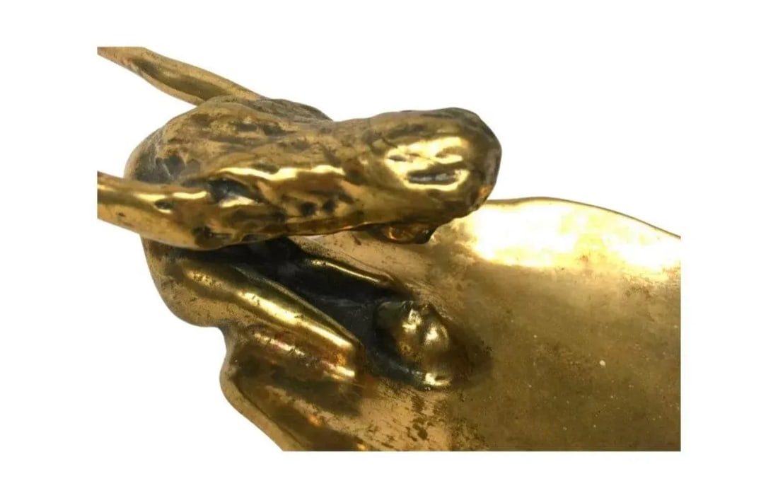 Mid Century Modern Vintage Zak Zaikine Reflection Sculpture Brutalist Bronze - 5