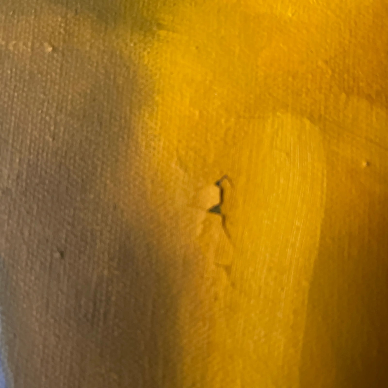 Vintage Mid Century Oil Portrait - African American Male Figure on Yellow Ground, Framed (1960s-1970 - 6