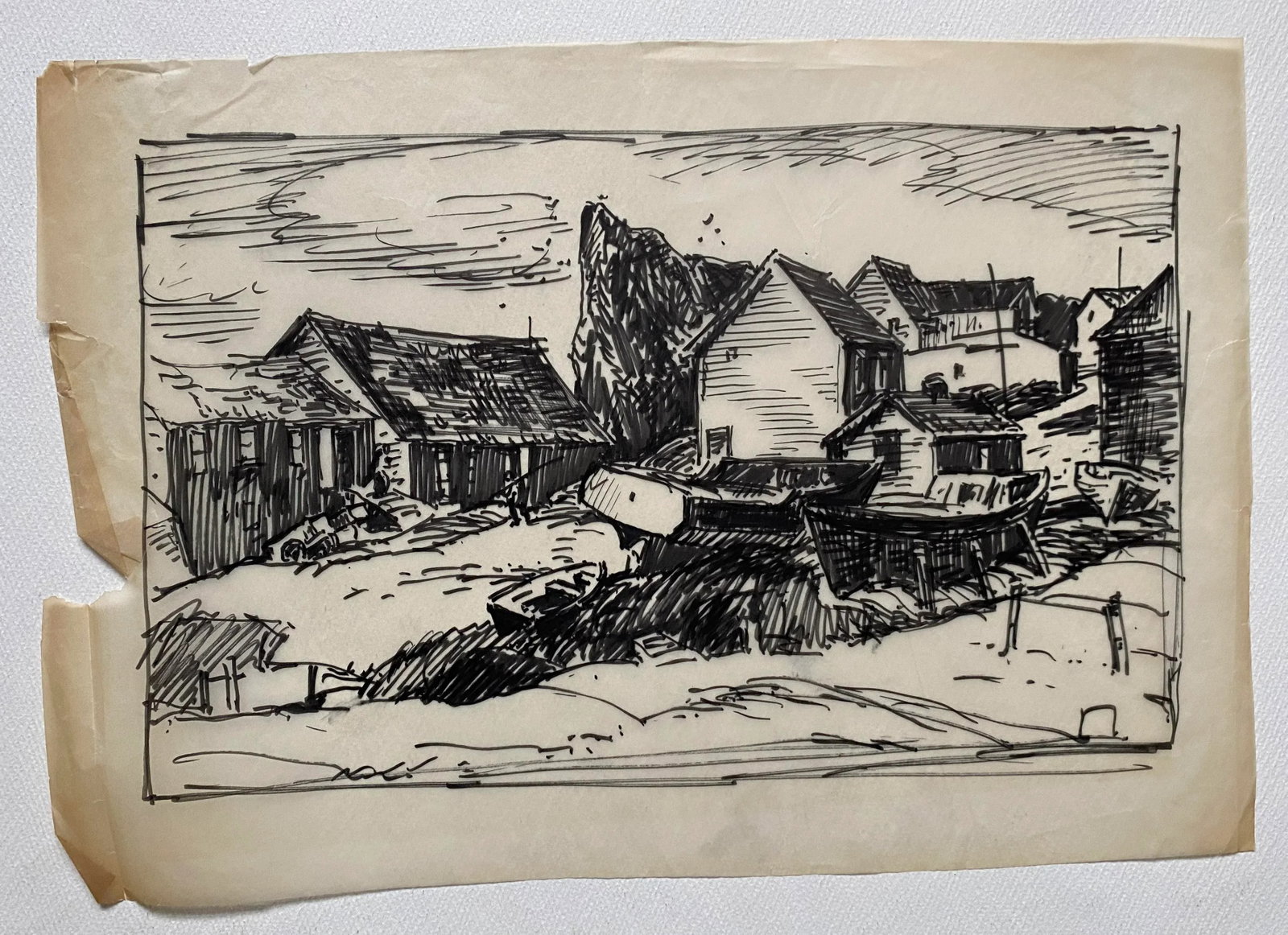 1930s Norman Kent Coastal Drawing - 3