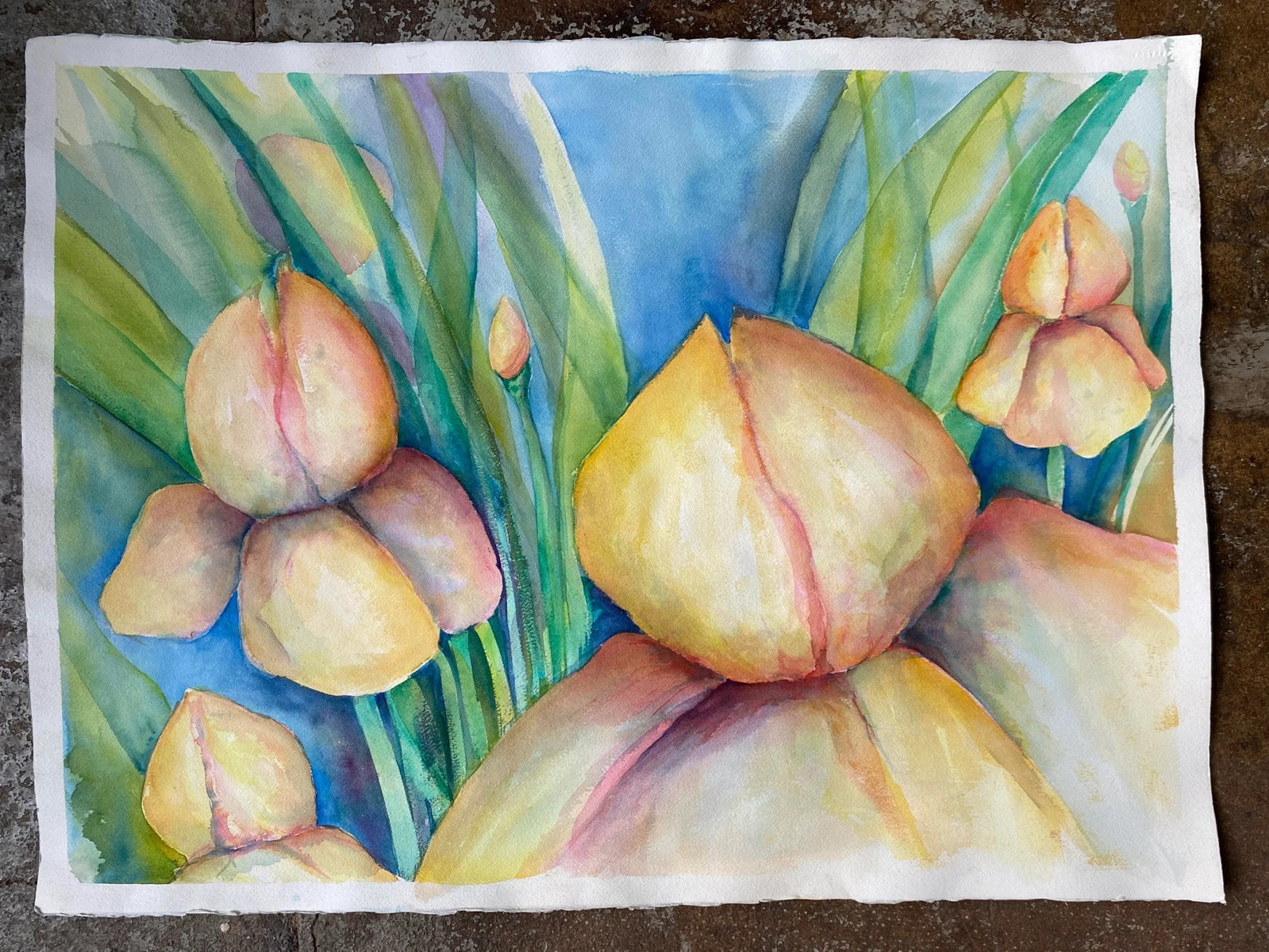 1990s Spring Floral Watercolor Botanical - 2