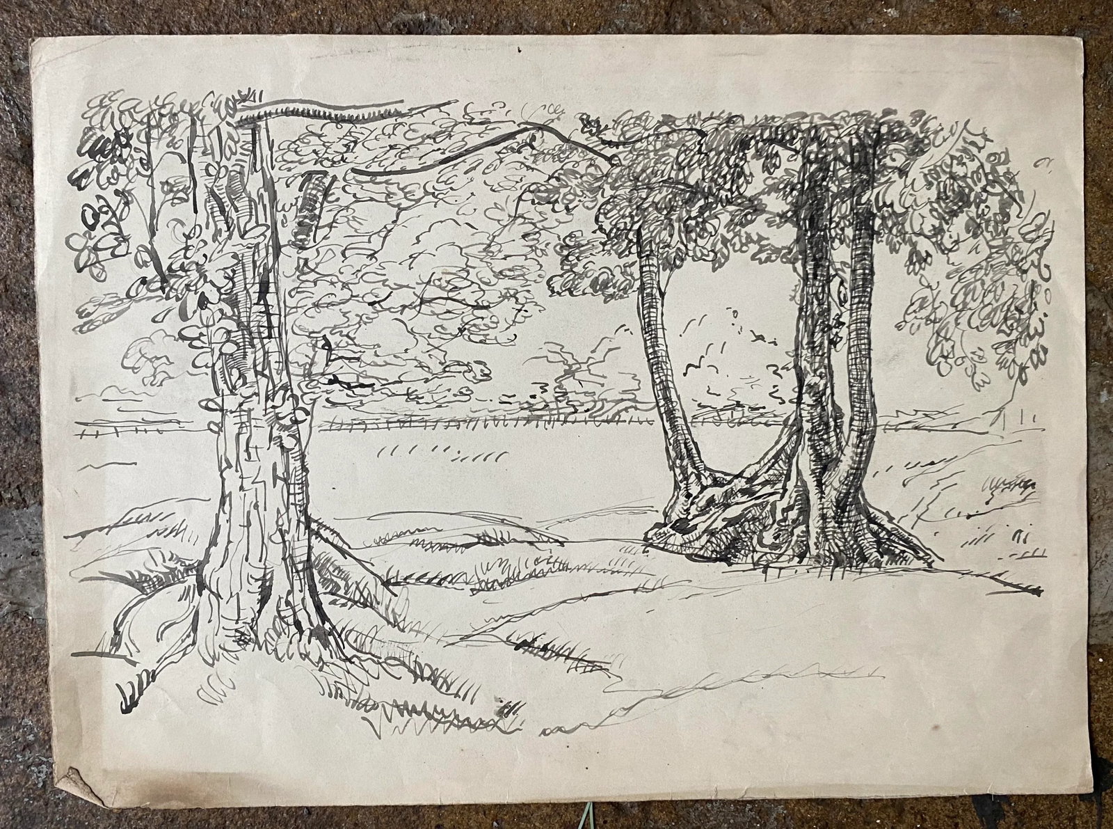 1940s Harold Hope Read English Countryside Landscape - 2