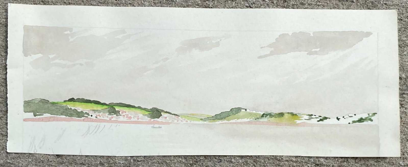 1950s Ivy Attwell Coastal Watercolor - 2