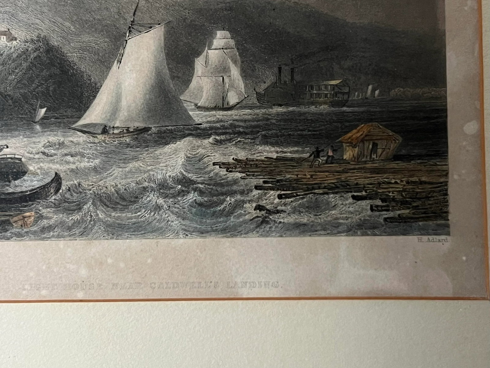 Early 1900s Lighthouse Near Caldwell's Landing, Framed - 3