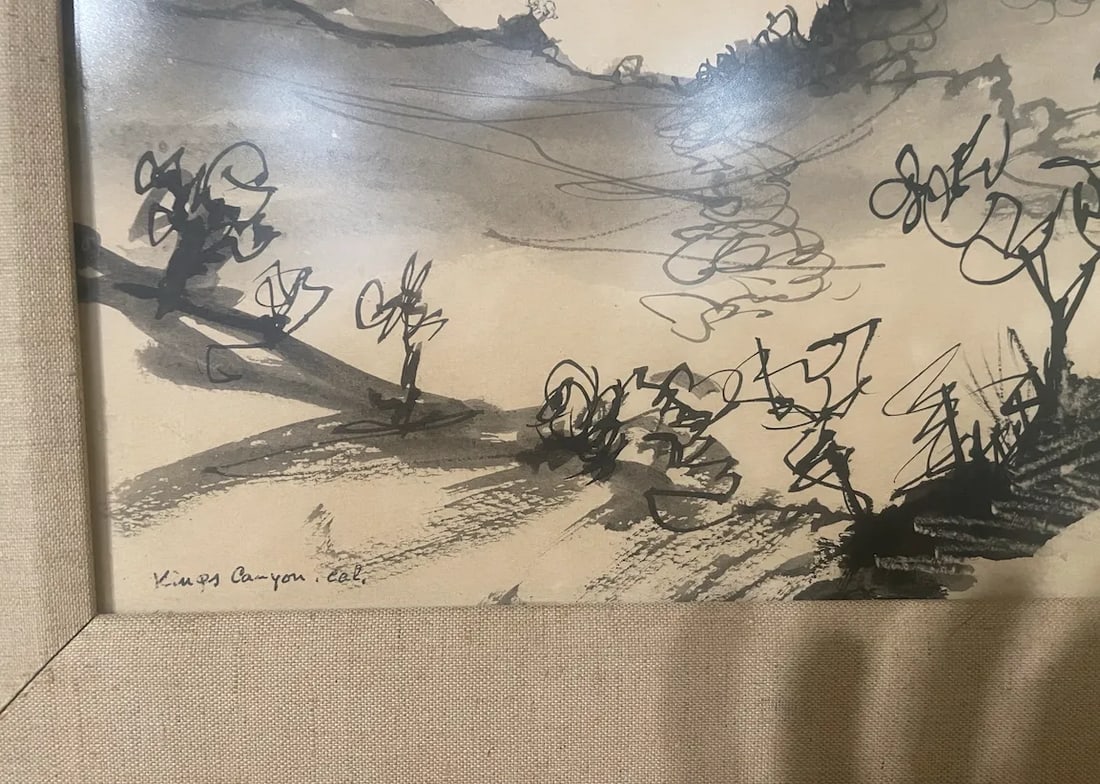 Vintage Ink Surrealist Painting - 6