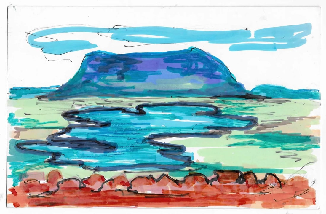 1966 Alexandra Merker Icelandic Mountain Landscape - 2
