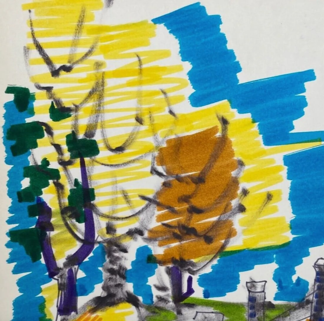 1960s Alexandra Merker Autumn Landscape Painting - 2