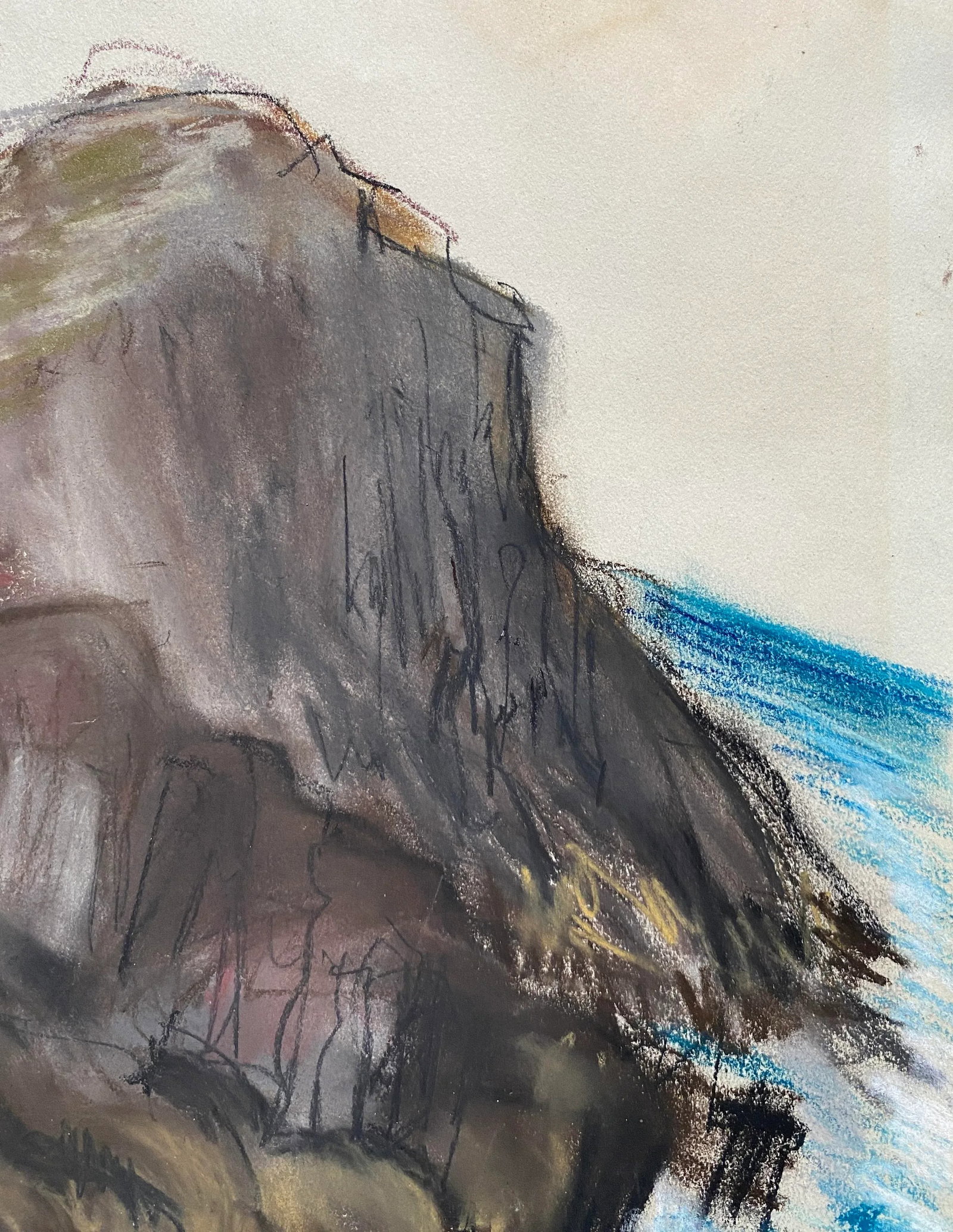 1950s Rocky Coast Mid Century Pastel - 4