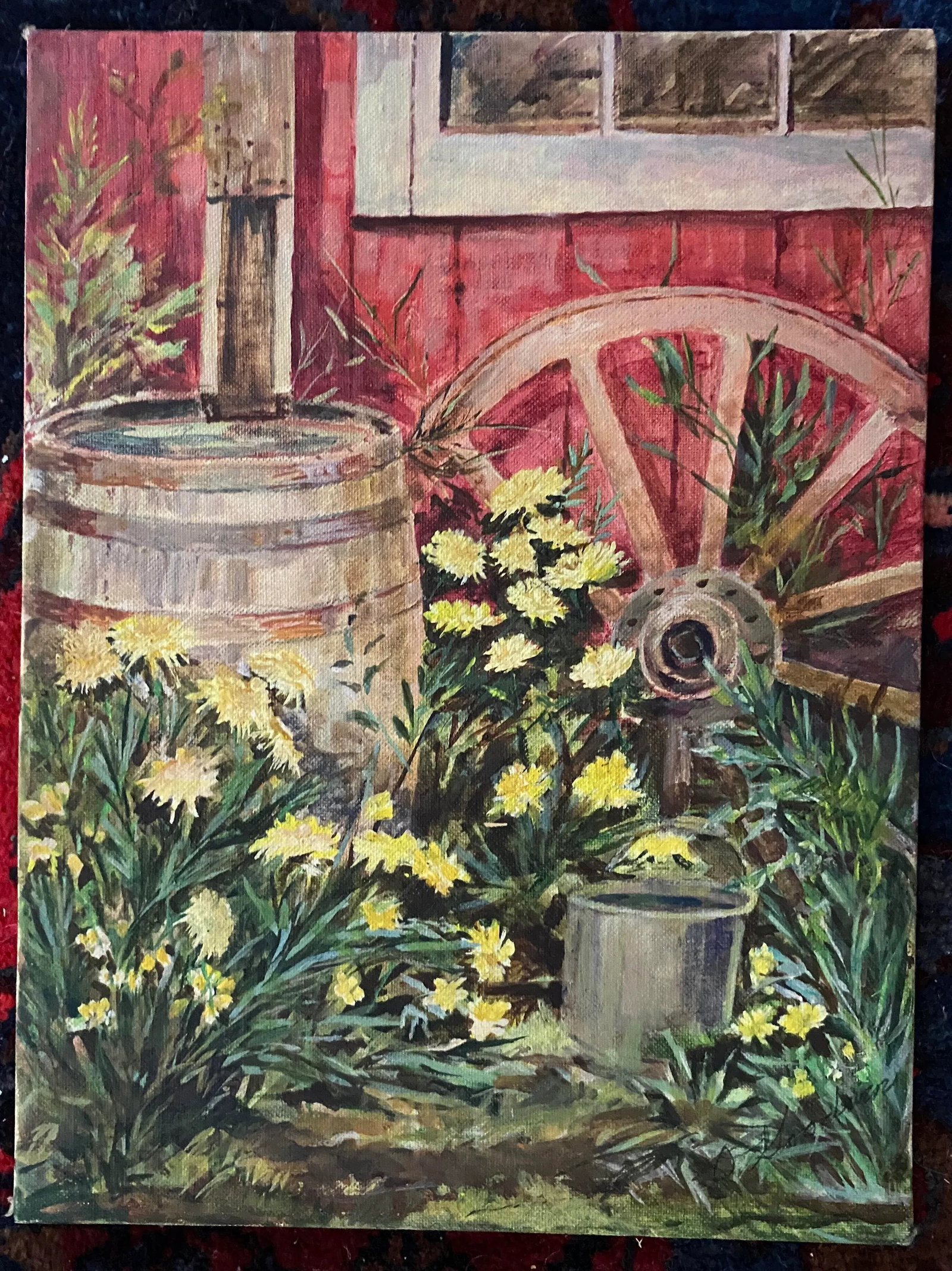 1970s Country Oil on Canvas by Goodwin. - 2