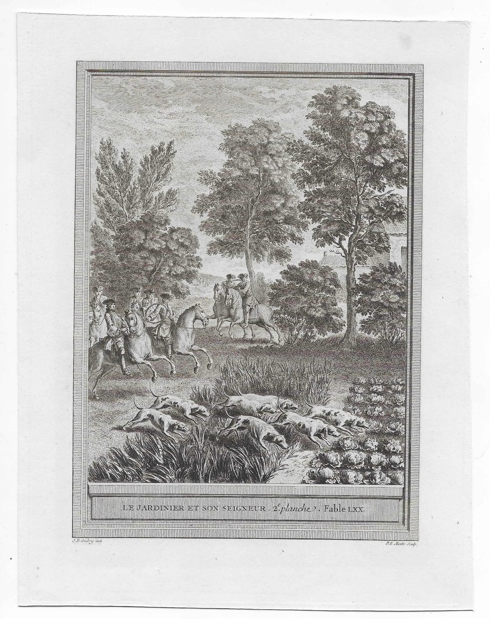 Le Jardiner Et Son Seigneur Jean-Baptiste Oudry Print - 2