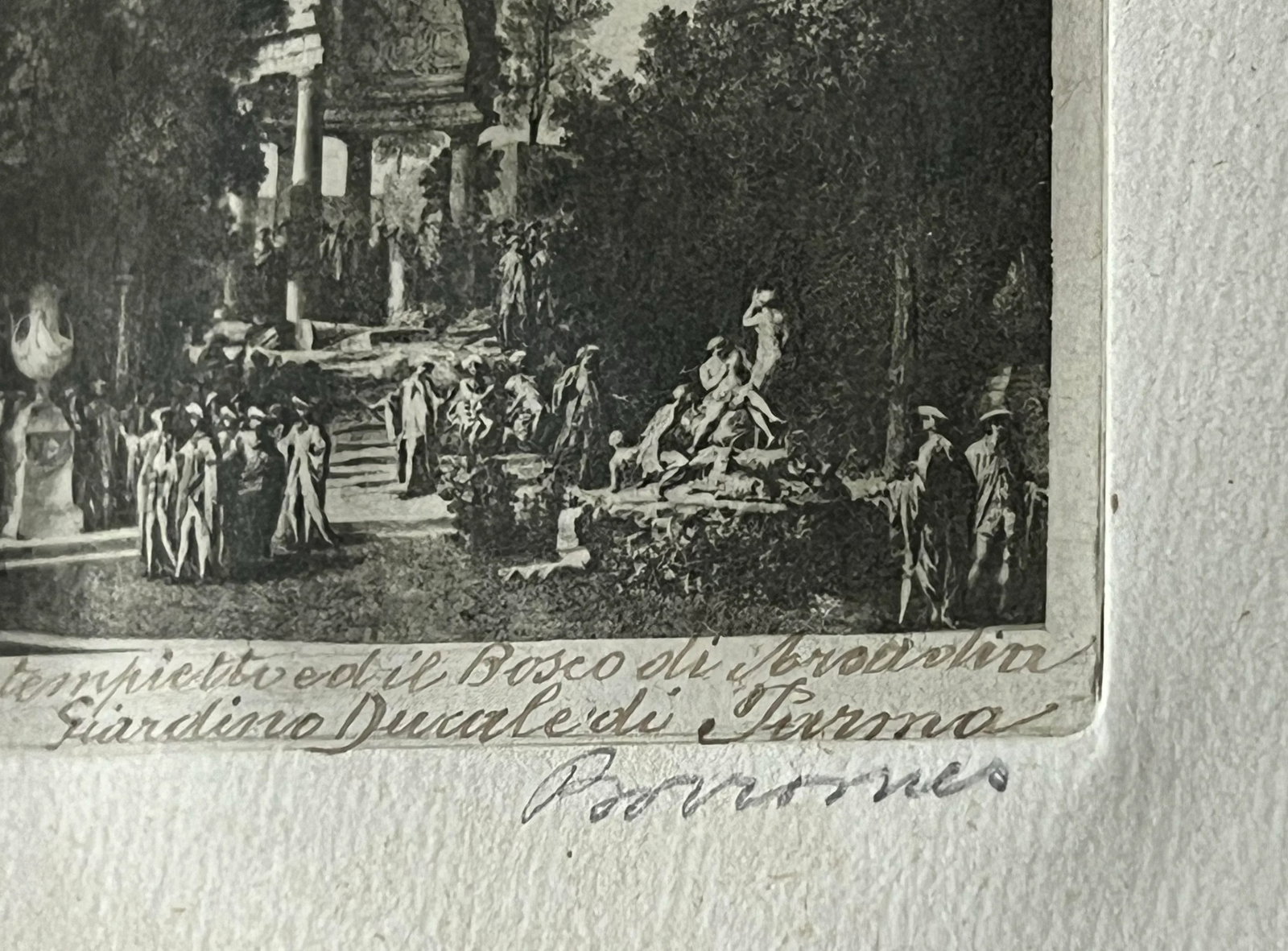 Late 19th Century Ducal Garden, Parma, Italy, Framed - 3