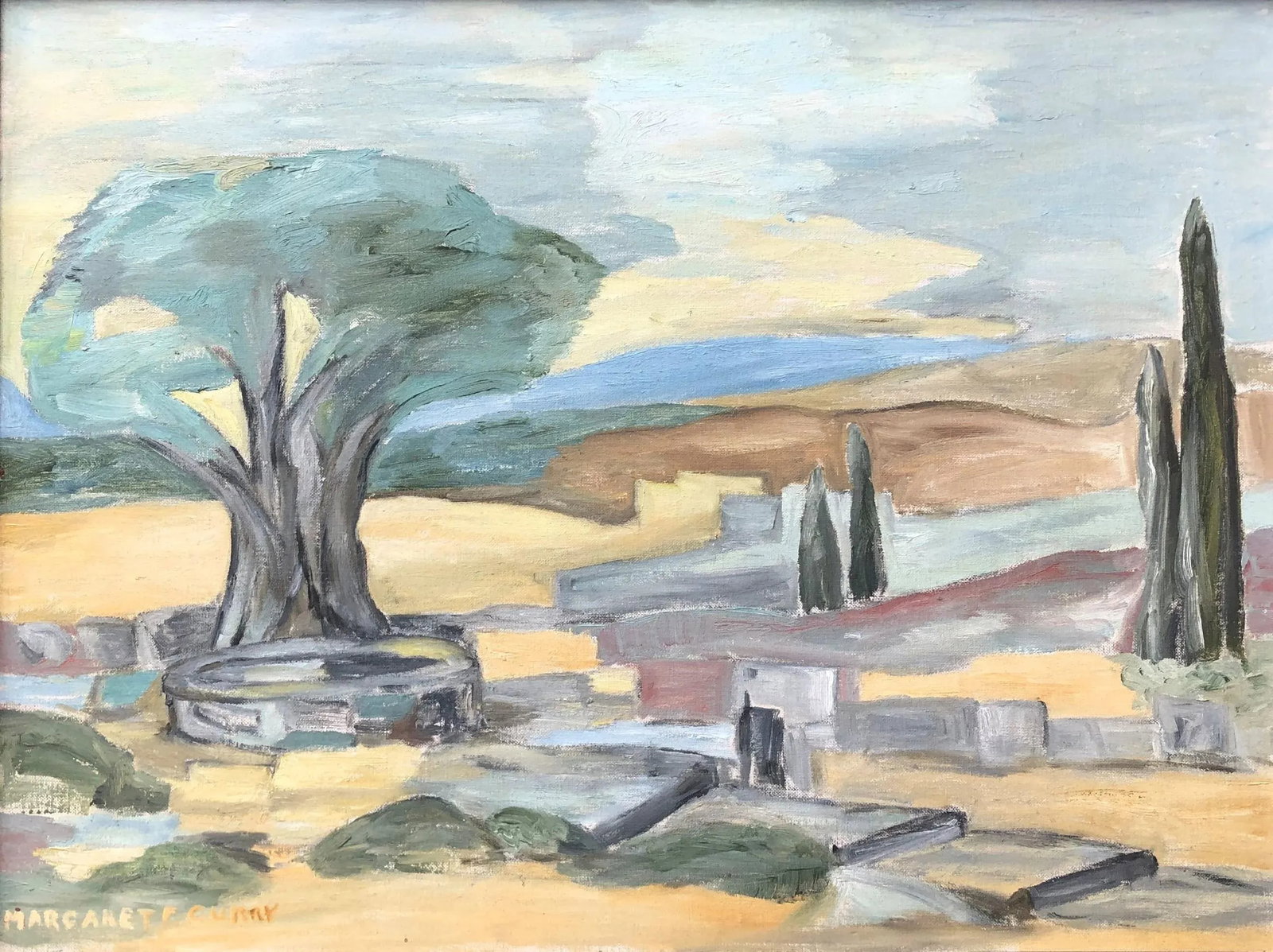 Mid 20th Century Landscape Oil Painting by Margaret Curry - 2