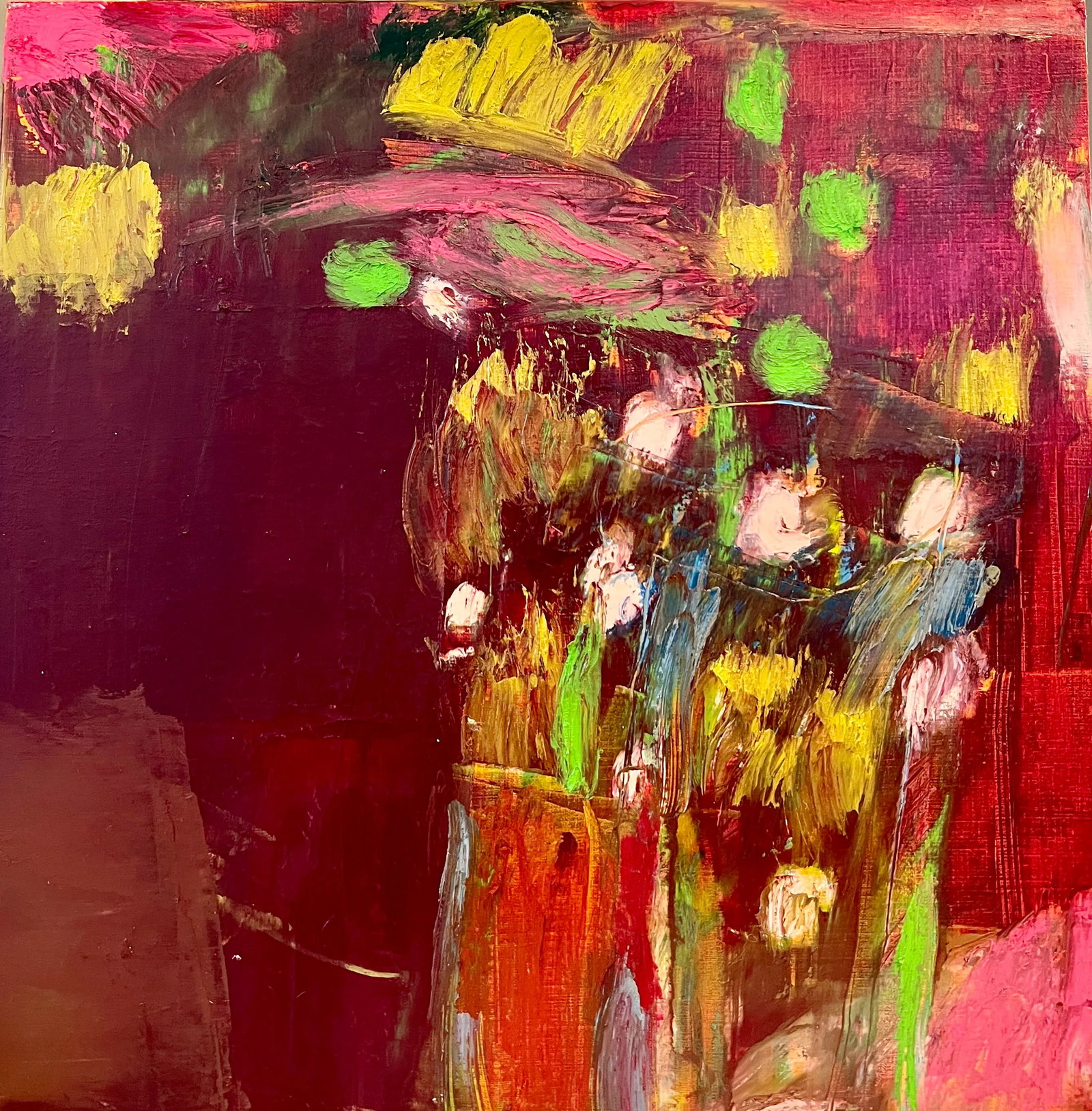 Mountains and Flowers Contemporary Original Abstract Expressionist Painting - 2