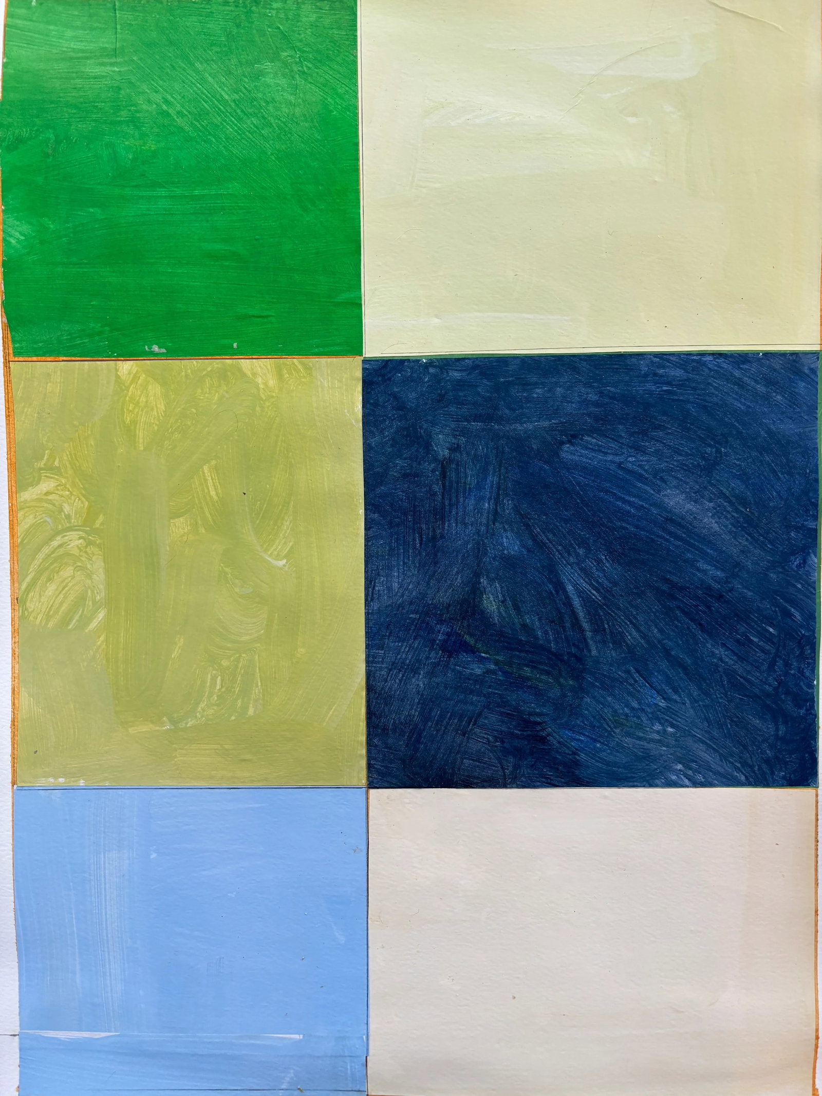 Lake Series, Abstract Landscape Painting Work on Paper by Bryan Young - 2