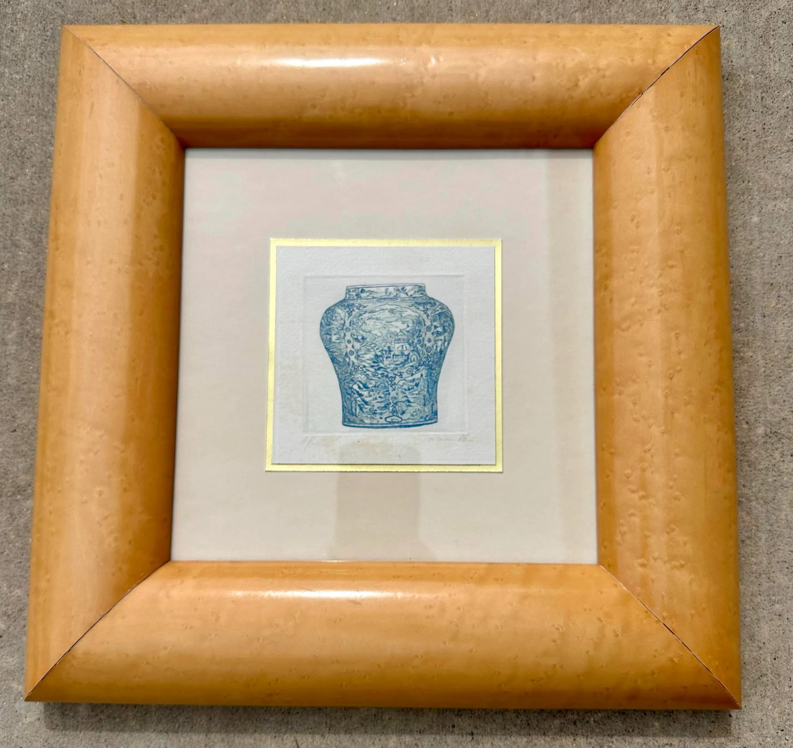 Malou Oi Yee Hung, Set of 4 Framed Chinese Ming Vase Chinoiserie Original Etchings 3 Artist Proofs & - 7