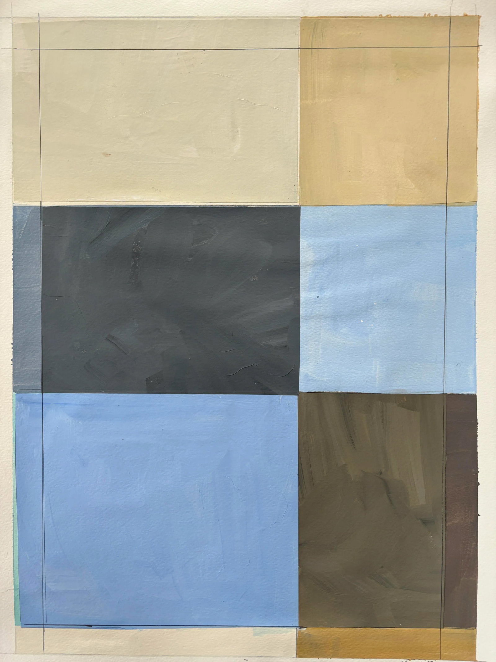 Lake Series, Abstract Landscape Work on Paper by Bryan Young - 10