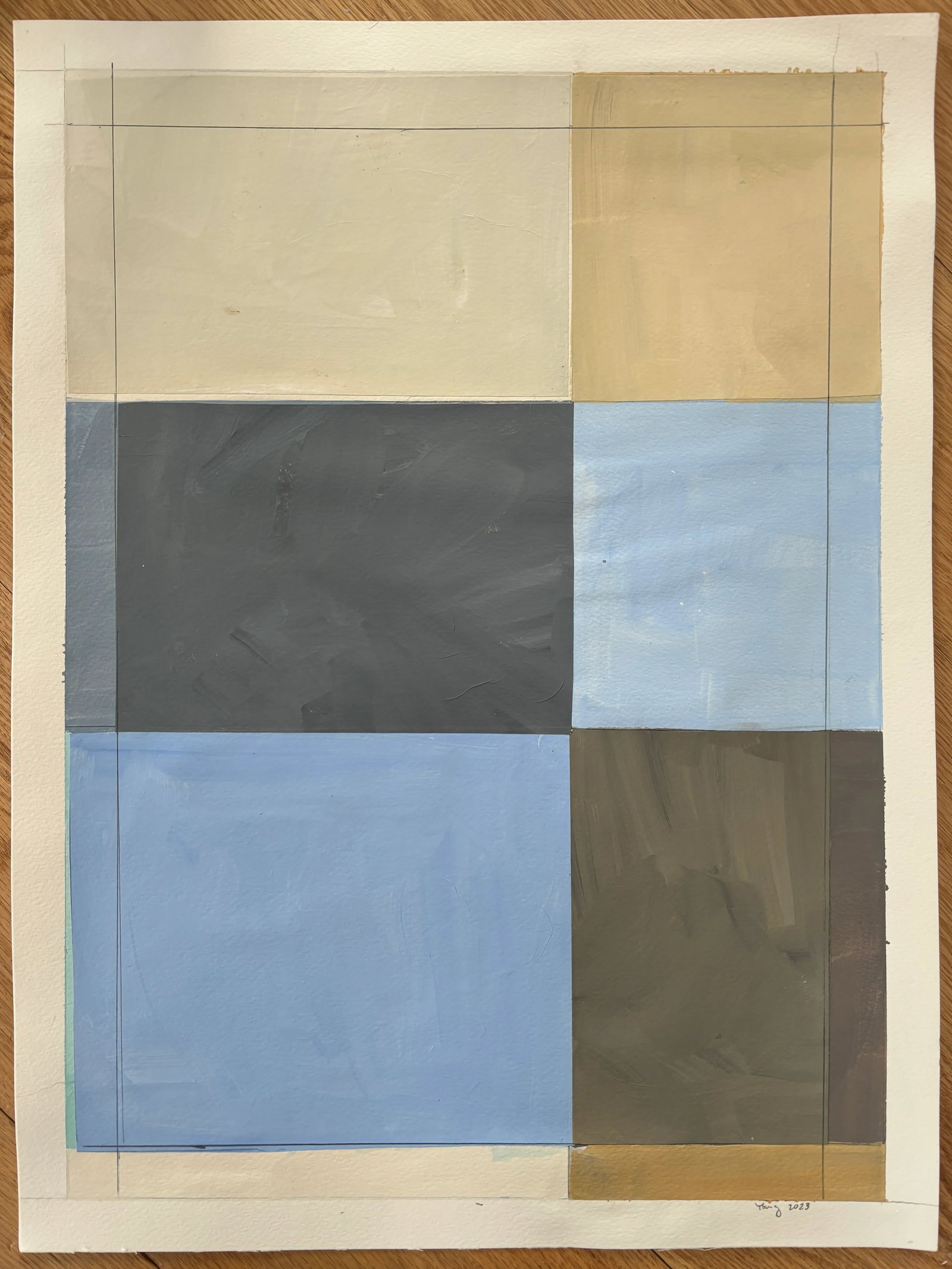 Lake Series, Abstract Landscape Work on Paper by Bryan Young - 5