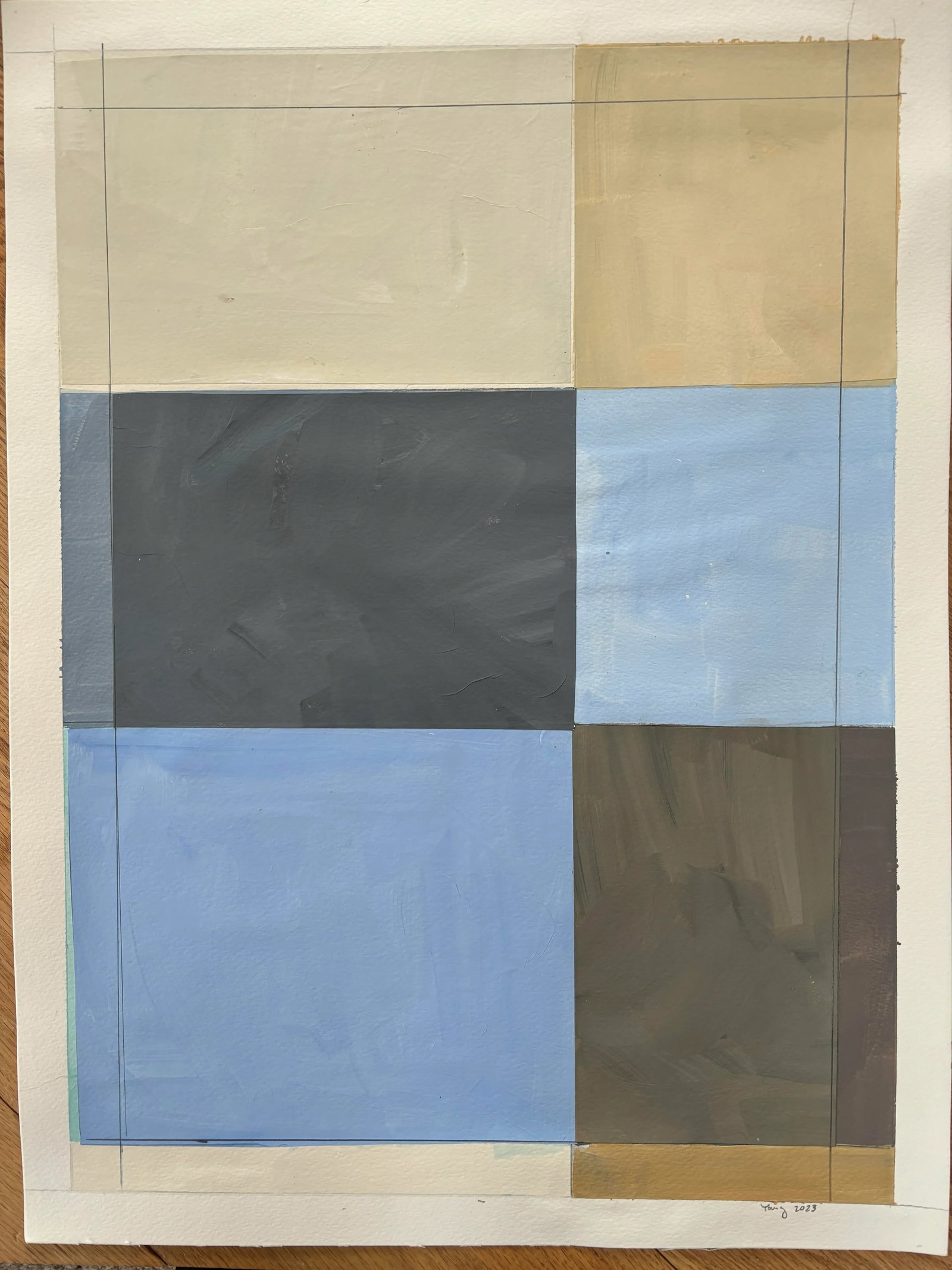 Lake Series, Abstract Landscape Work on Paper by Bryan Young - 6