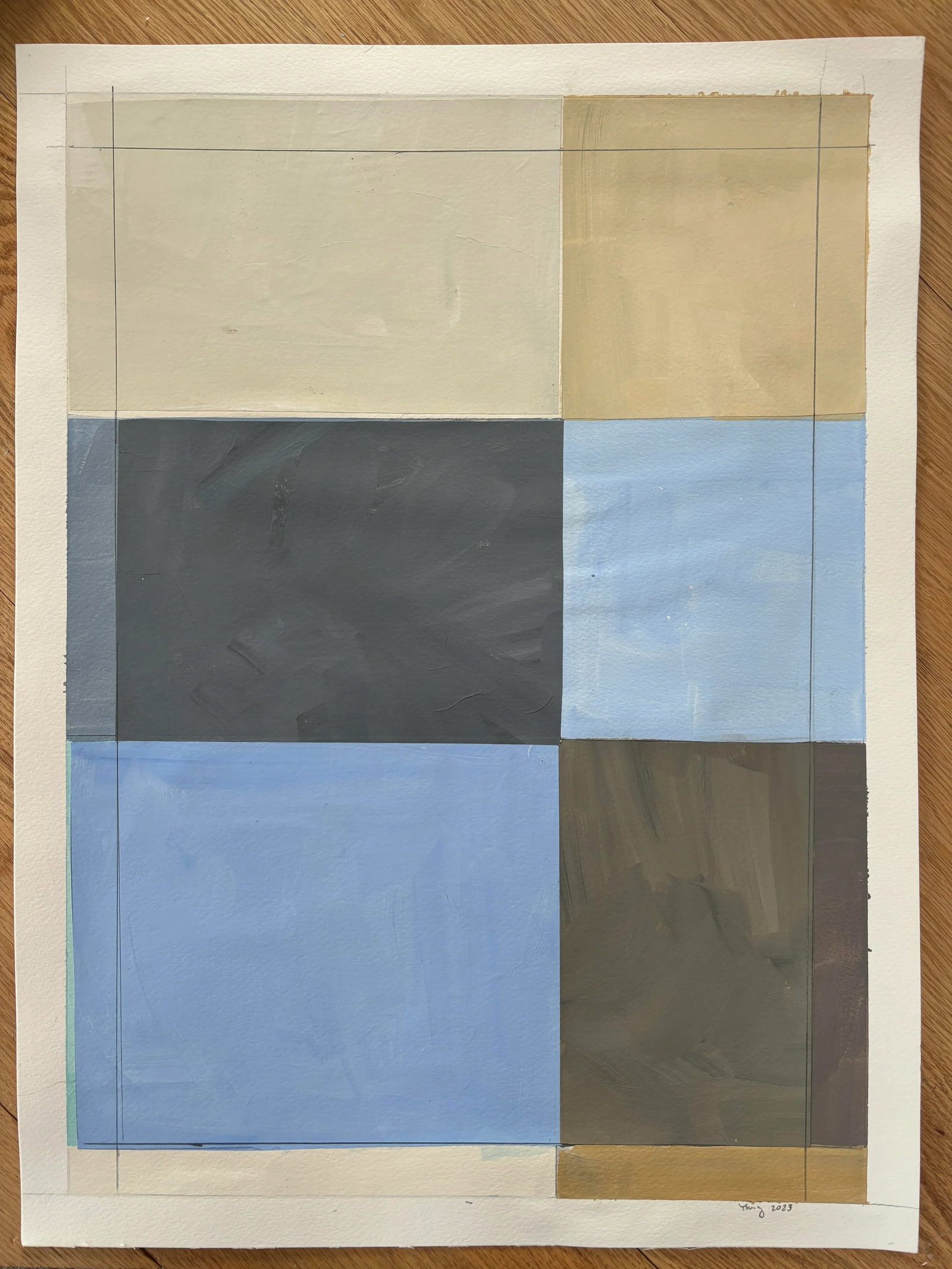 Lake Series, Abstract Landscape Work on Paper by Bryan Young - 7