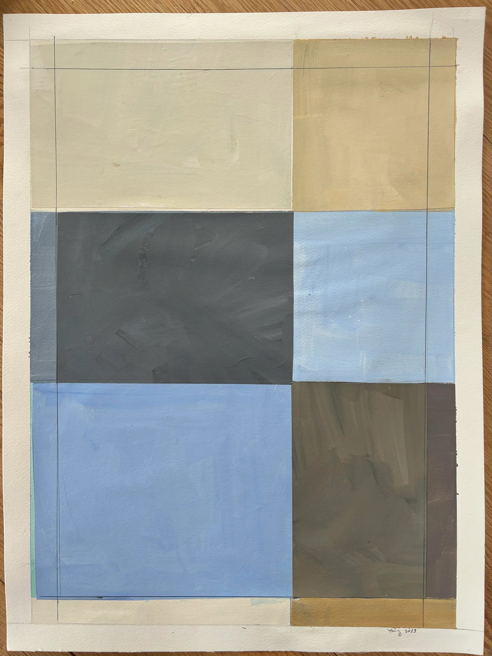 Lake Series, Abstract Landscape Work on Paper by Bryan Young - 8