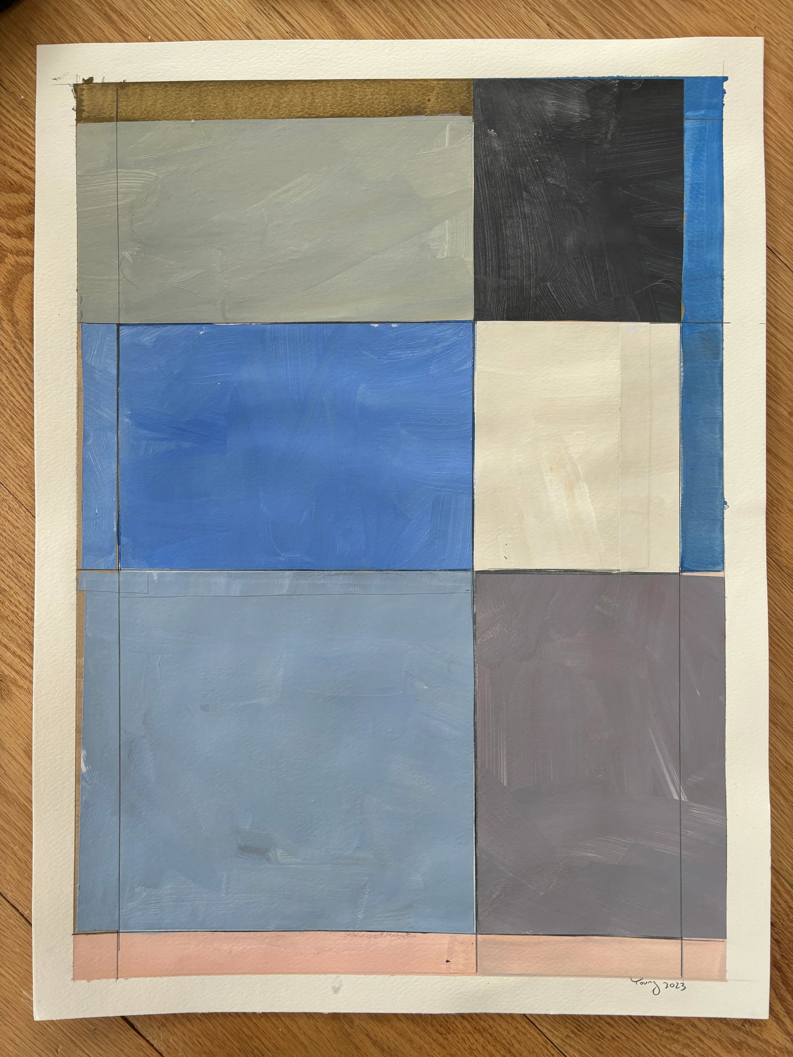 Lake Series, Abstract Landscape Work on Paper by Bryan Young - 5
