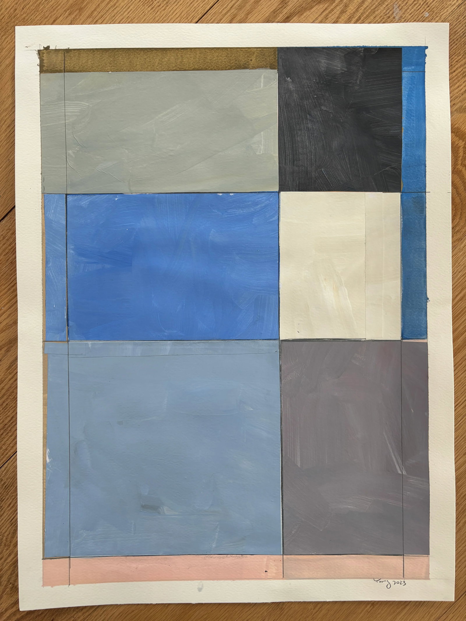 Lake Series, Abstract Landscape Work on Paper by Bryan Young - 7
