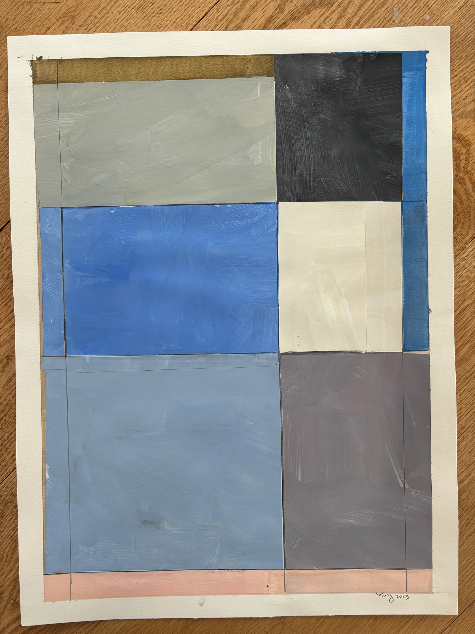 Lake Series, Abstract Landscape Work on Paper by Bryan Young - 8