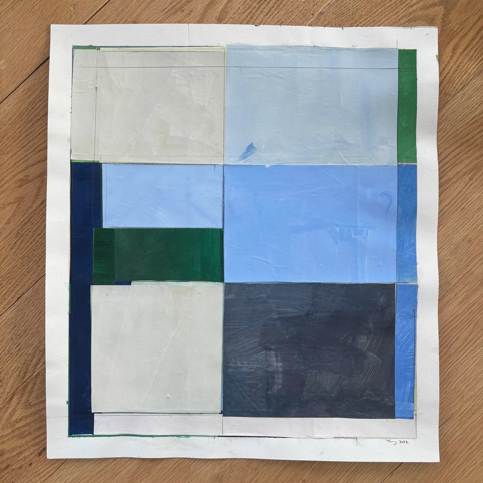 Lake Series, Abstract Landscape Work on Paper by Bryan Young - 3
