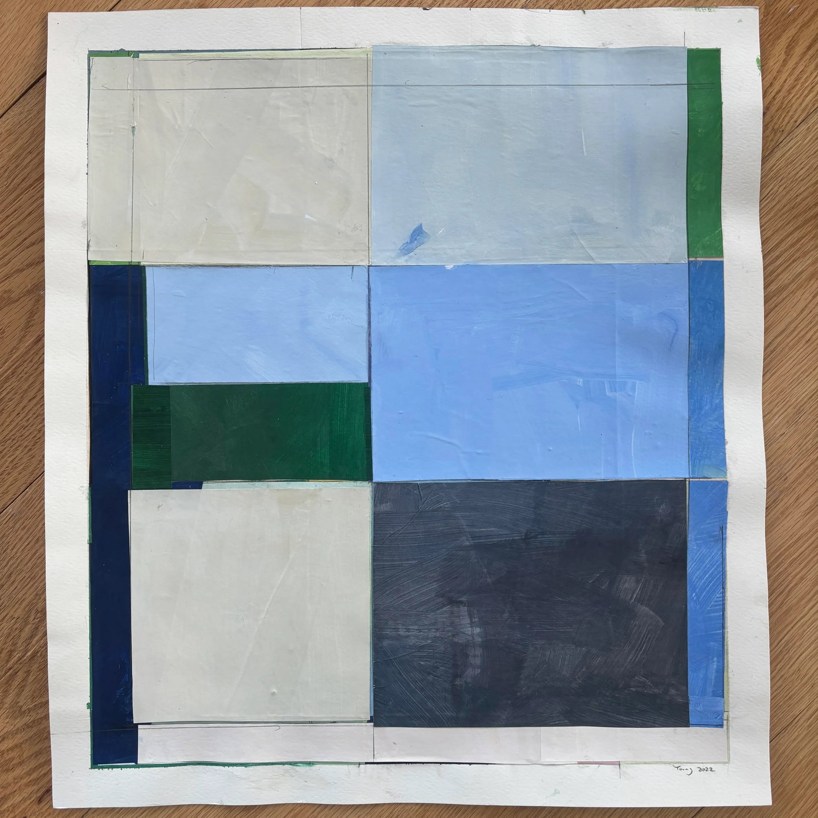 Lake Series, Abstract Landscape Work on Paper by Bryan Young - 5