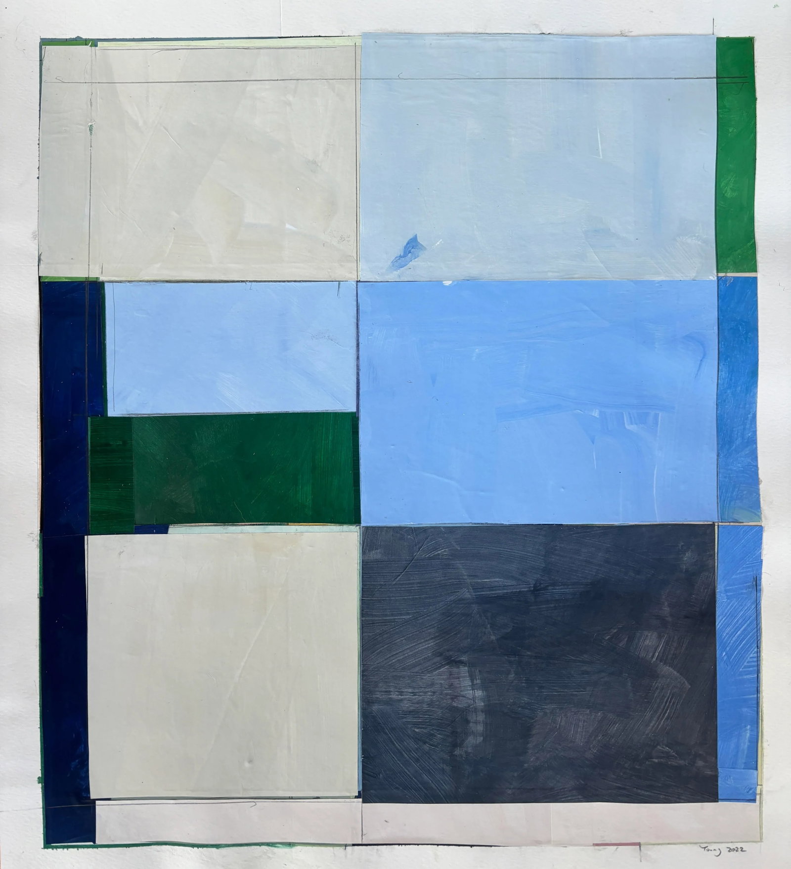 Lake Series, Abstract Landscape Work on Paper by Bryan Young - 6
