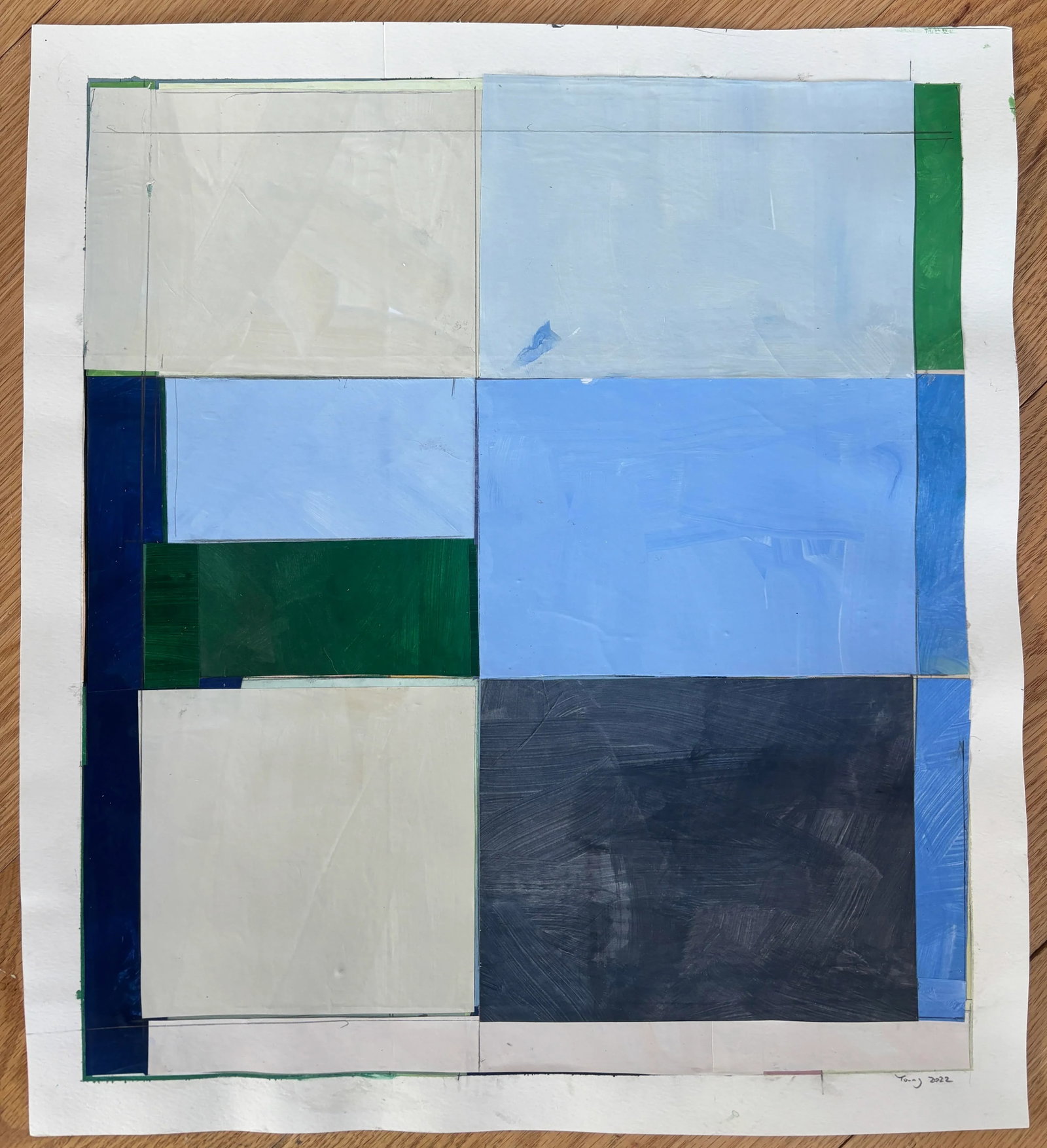 Lake Series, Abstract Landscape Work on Paper by Bryan Young - 7
