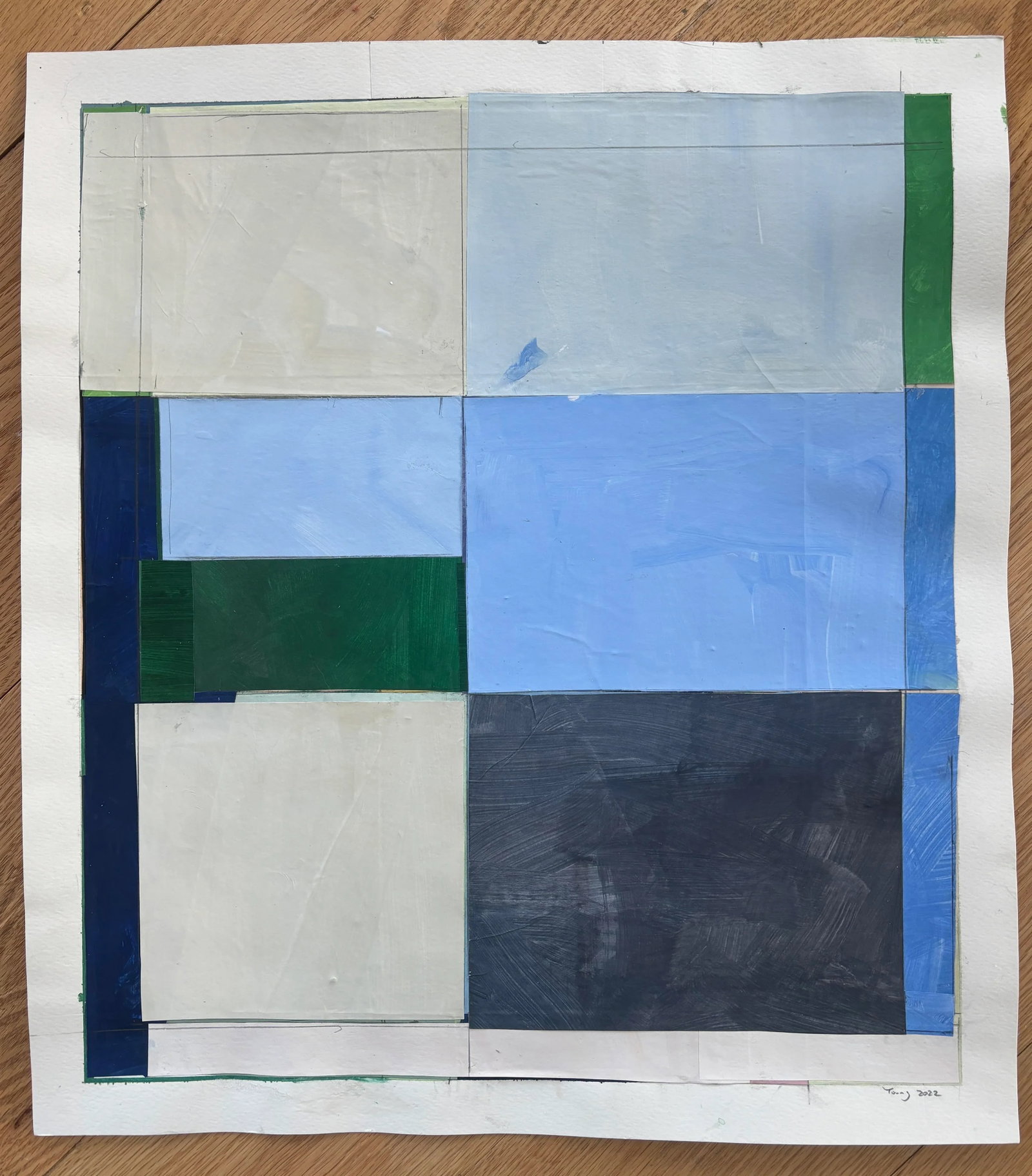 Lake Series, Abstract Landscape Work on Paper by Bryan Young - 8