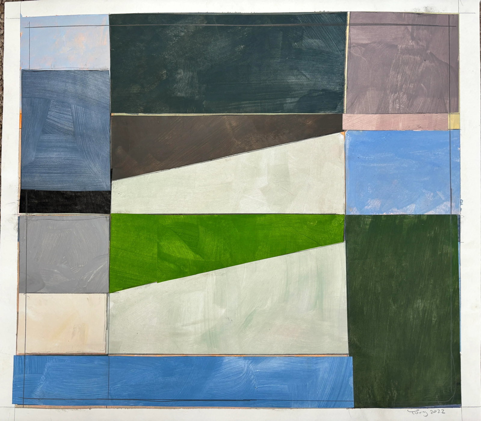 Lake Series, Bryan Young Abstract Landscape Contemporary Painting - 2