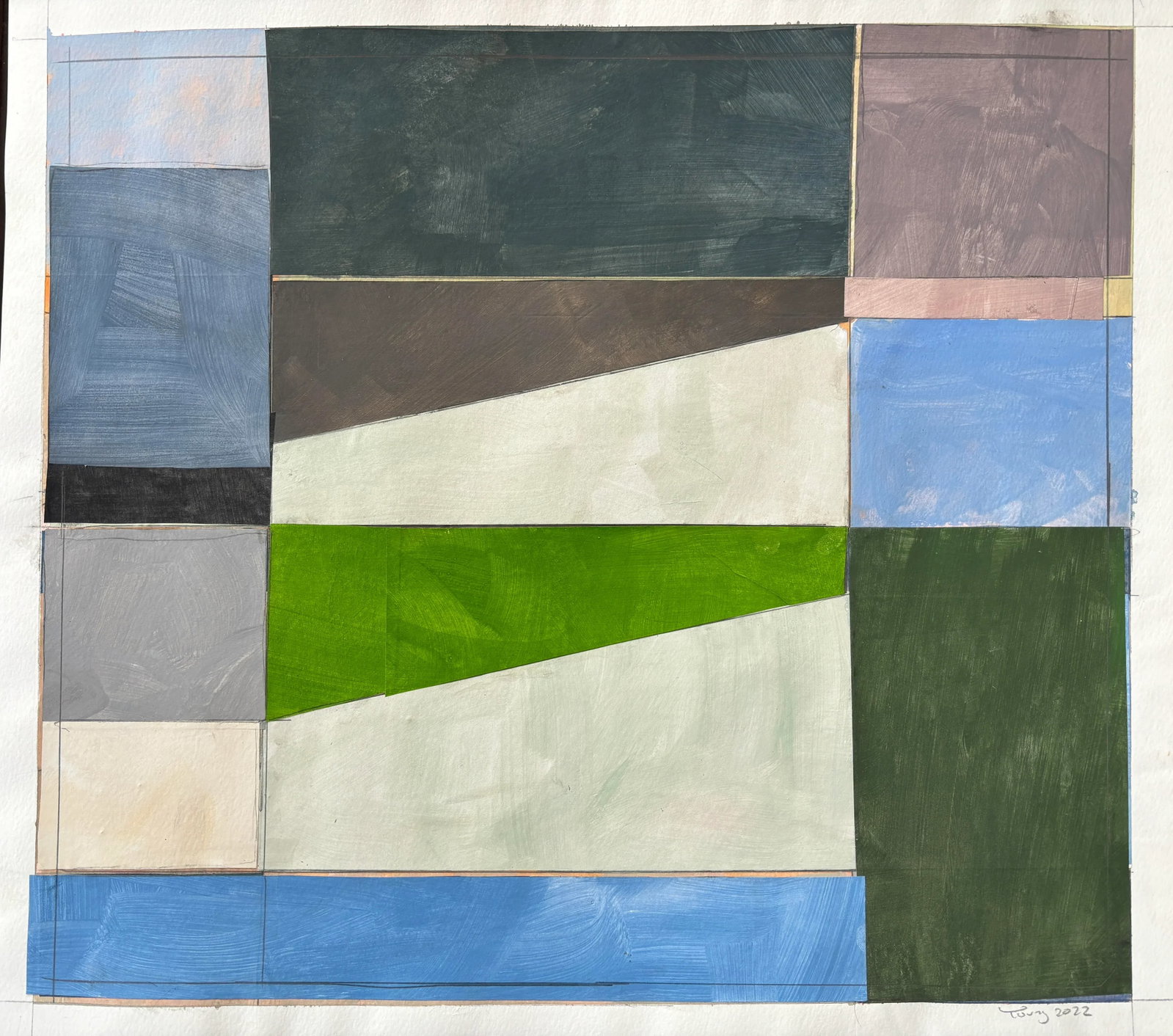 Lake Series, Bryan Young Abstract Landscape Contemporary Painting - 3