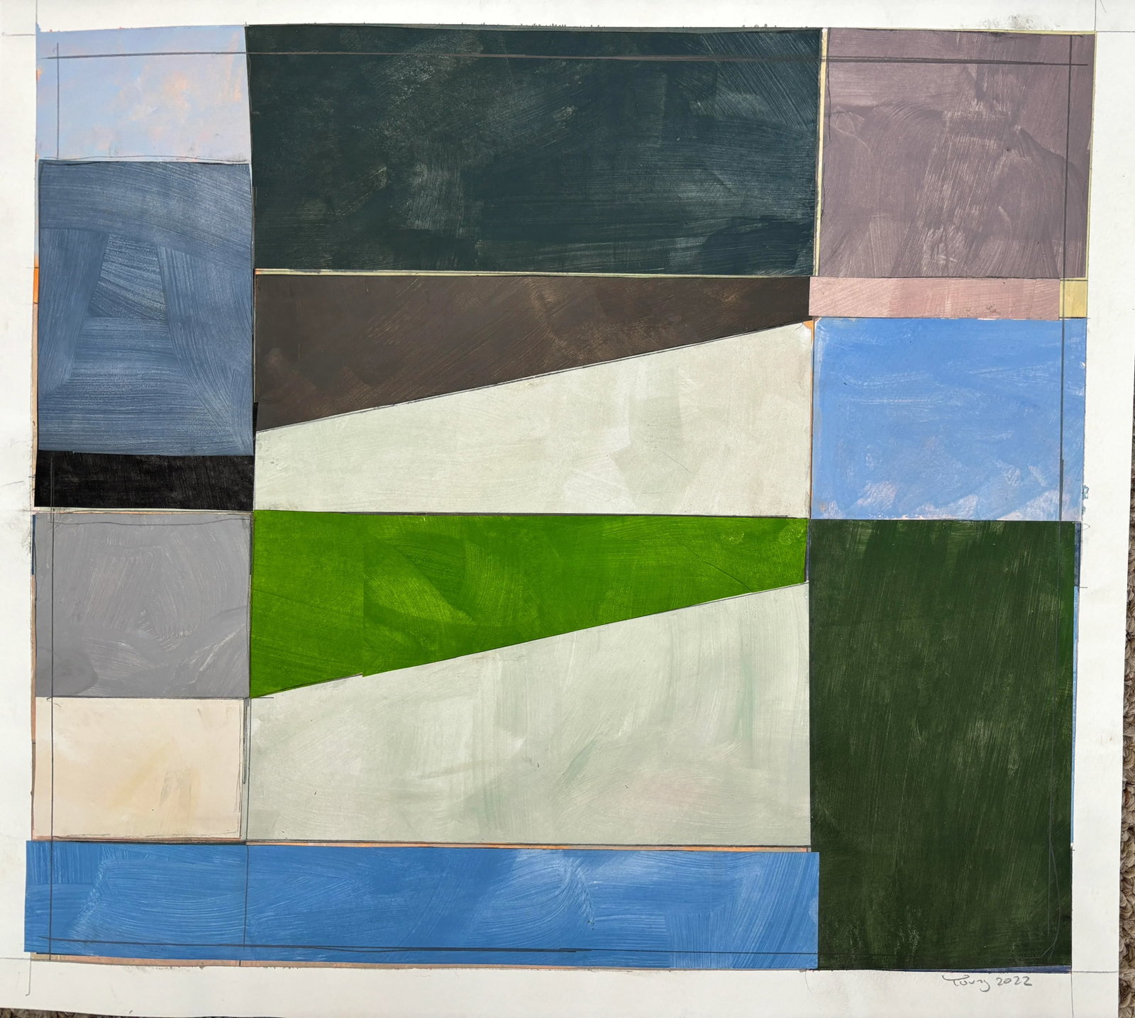 Lake Series, Bryan Young Abstract Landscape Contemporary Painting - 4