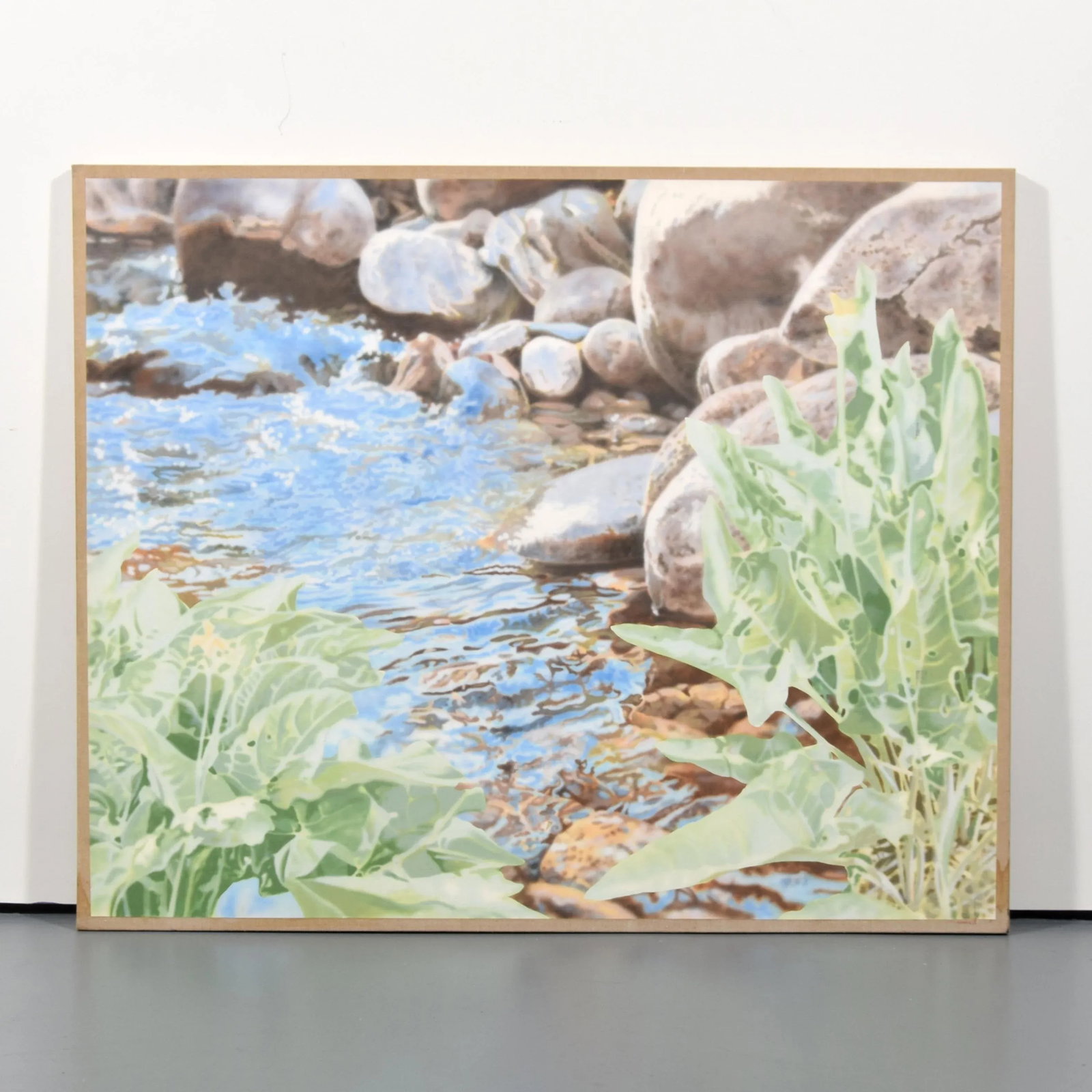 1970s Large 55" Original Signed John Catterall Painting "Piney Creek, Arrowleaf, Balsamroot" Montana - 2