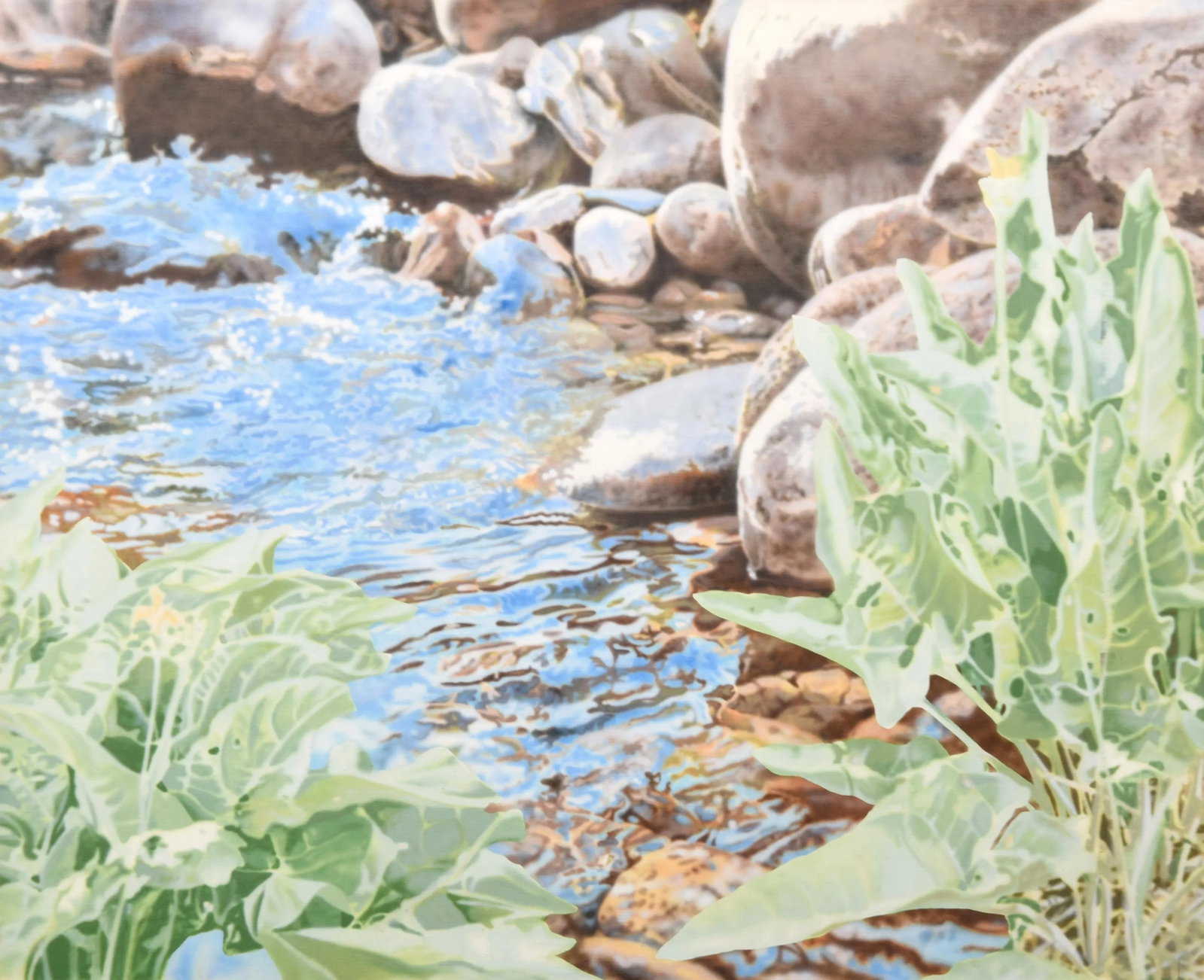 1970s Large 55" Original Signed John Catterall Painting "Piney Creek, Arrowleaf, Balsamroot" Montana - 3