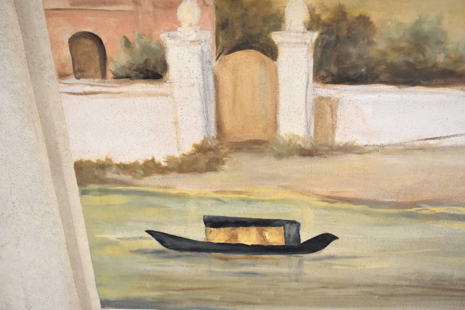 Vintage Large Painting Oil on Canvas of a Tuscan Landscape. - 10