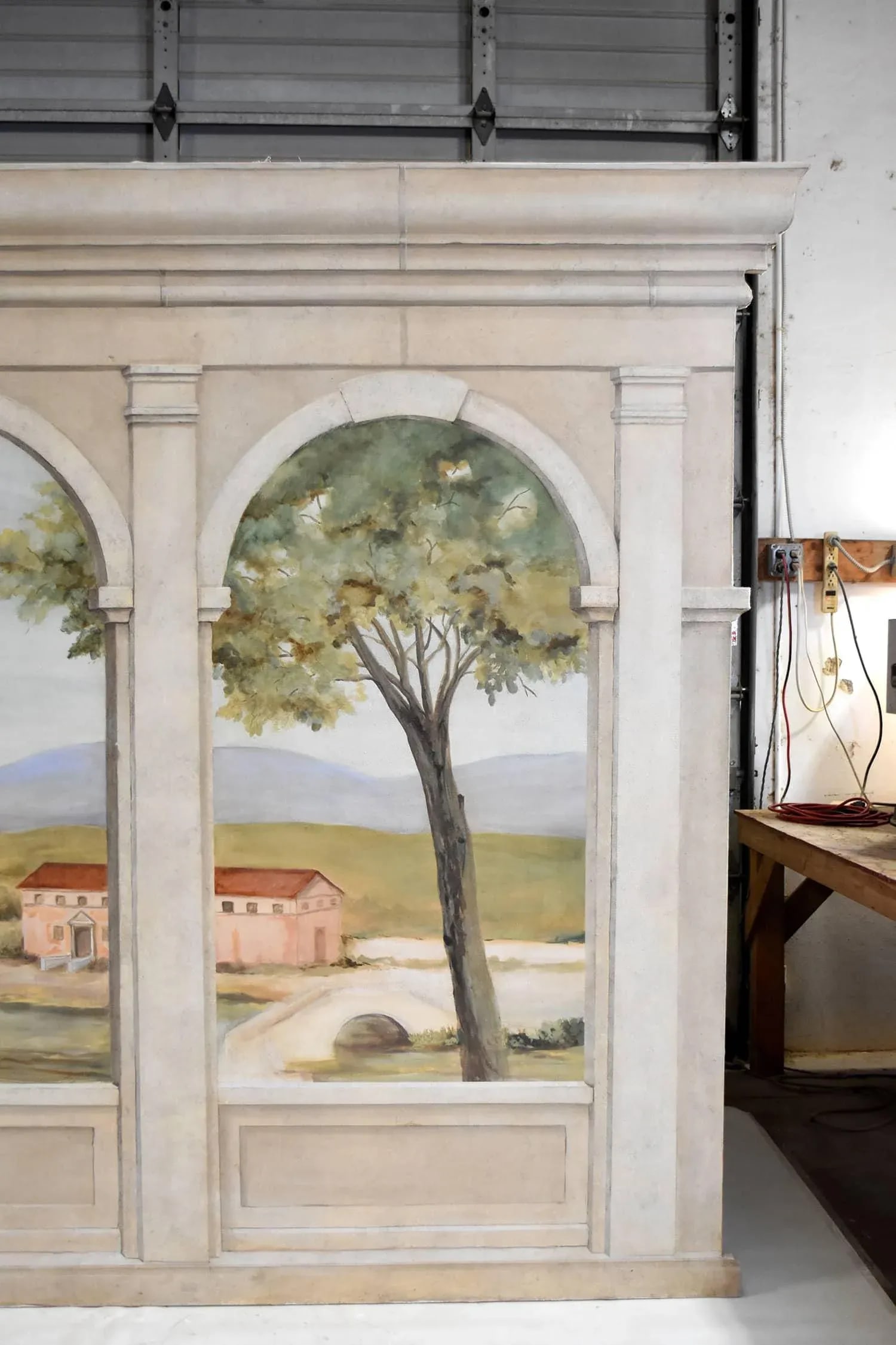 Vintage Large Painting Oil on Canvas of a Tuscan Landscape. - 2