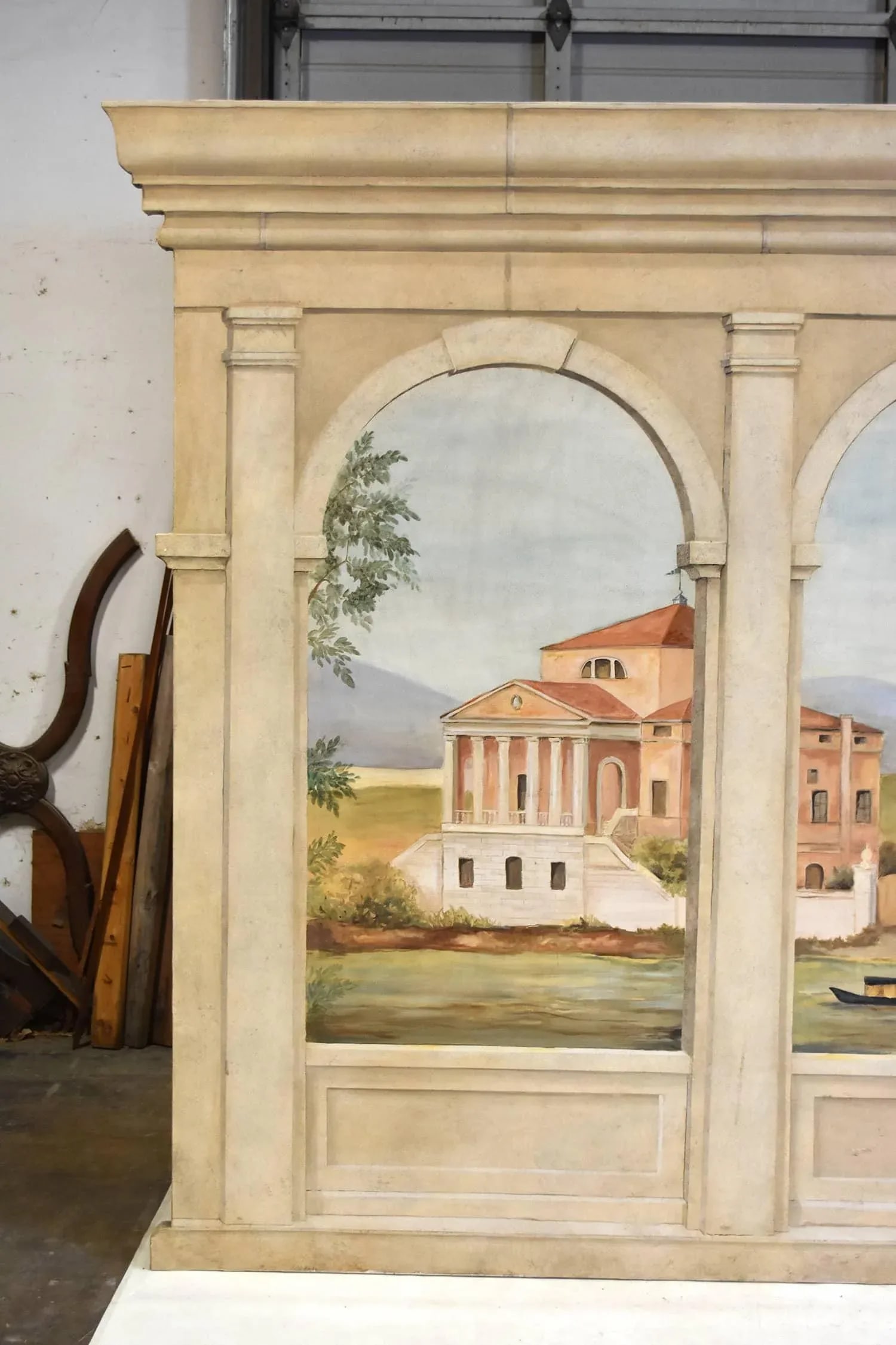 Vintage Large Painting Oil on Canvas of a Tuscan Landscape. - 4